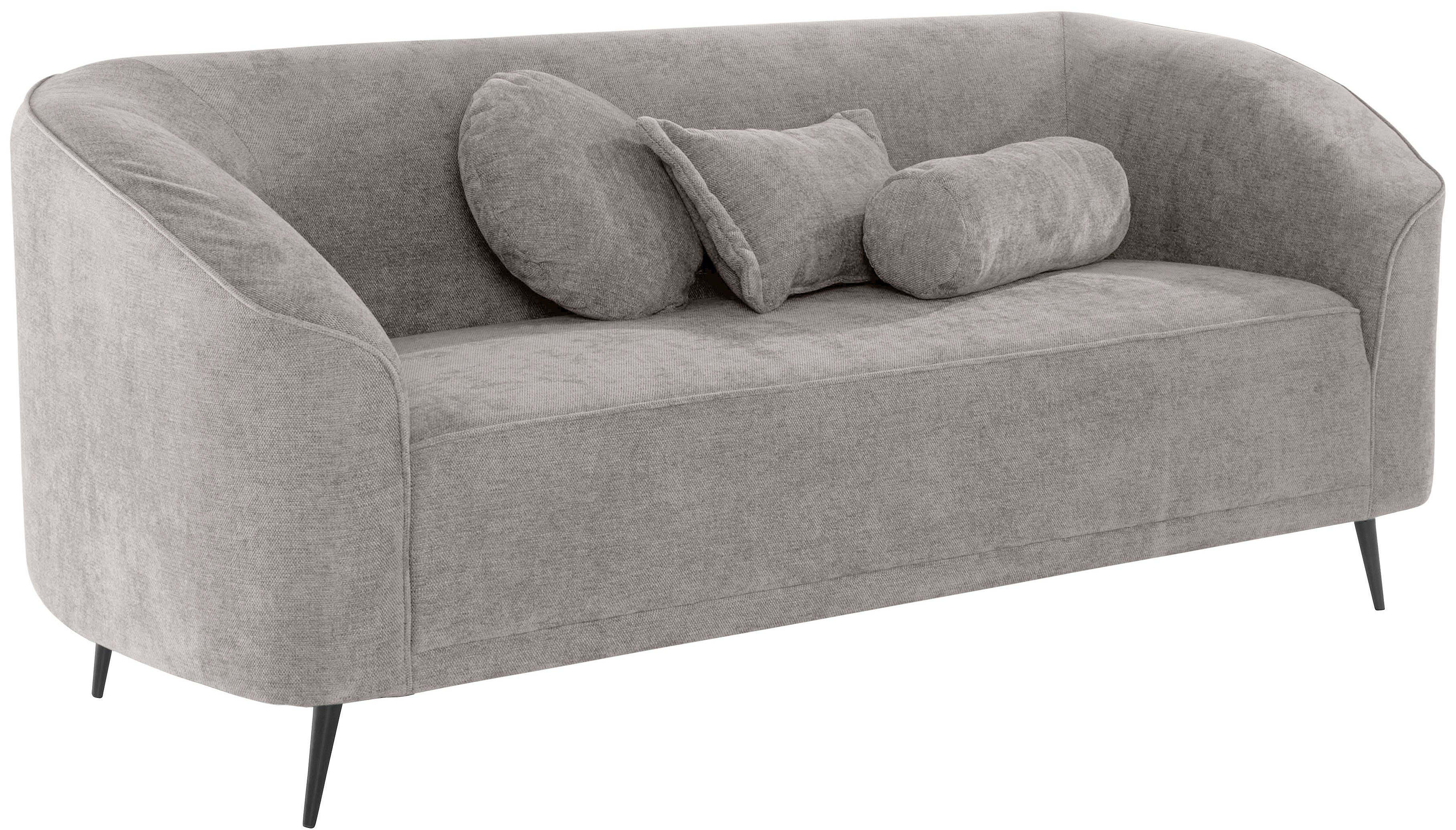 Leonique 3-zitsbank Ashly in 3 overtrekvarianten, bouclé, fluwelige look en zachte structuurstof.