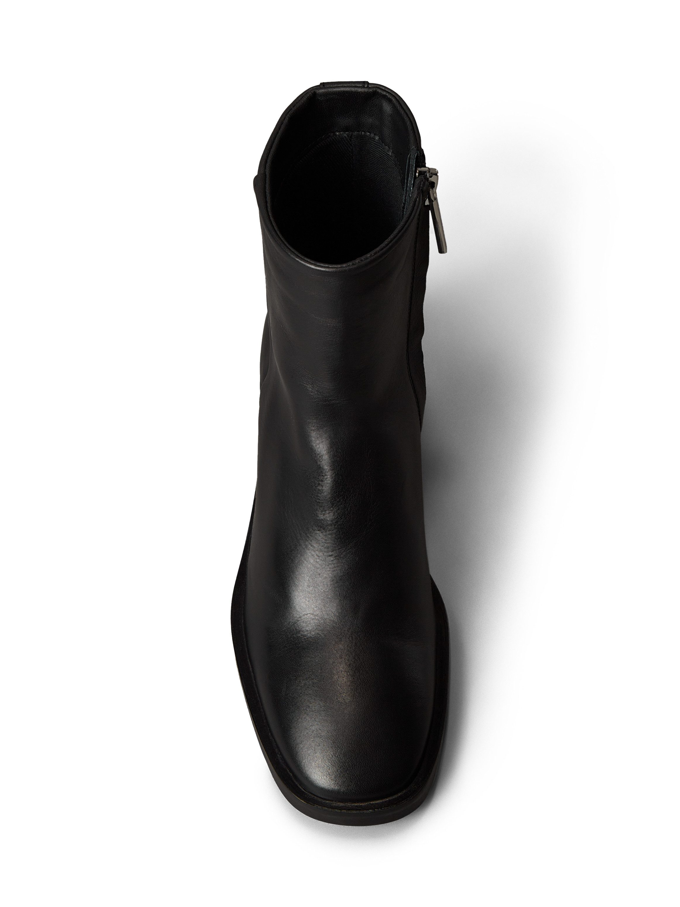 Calvin Klein Laarsjes BLOCK HEEL ZIP BOOT LTH Boots, blokhak, in modieuze vierkante vorm