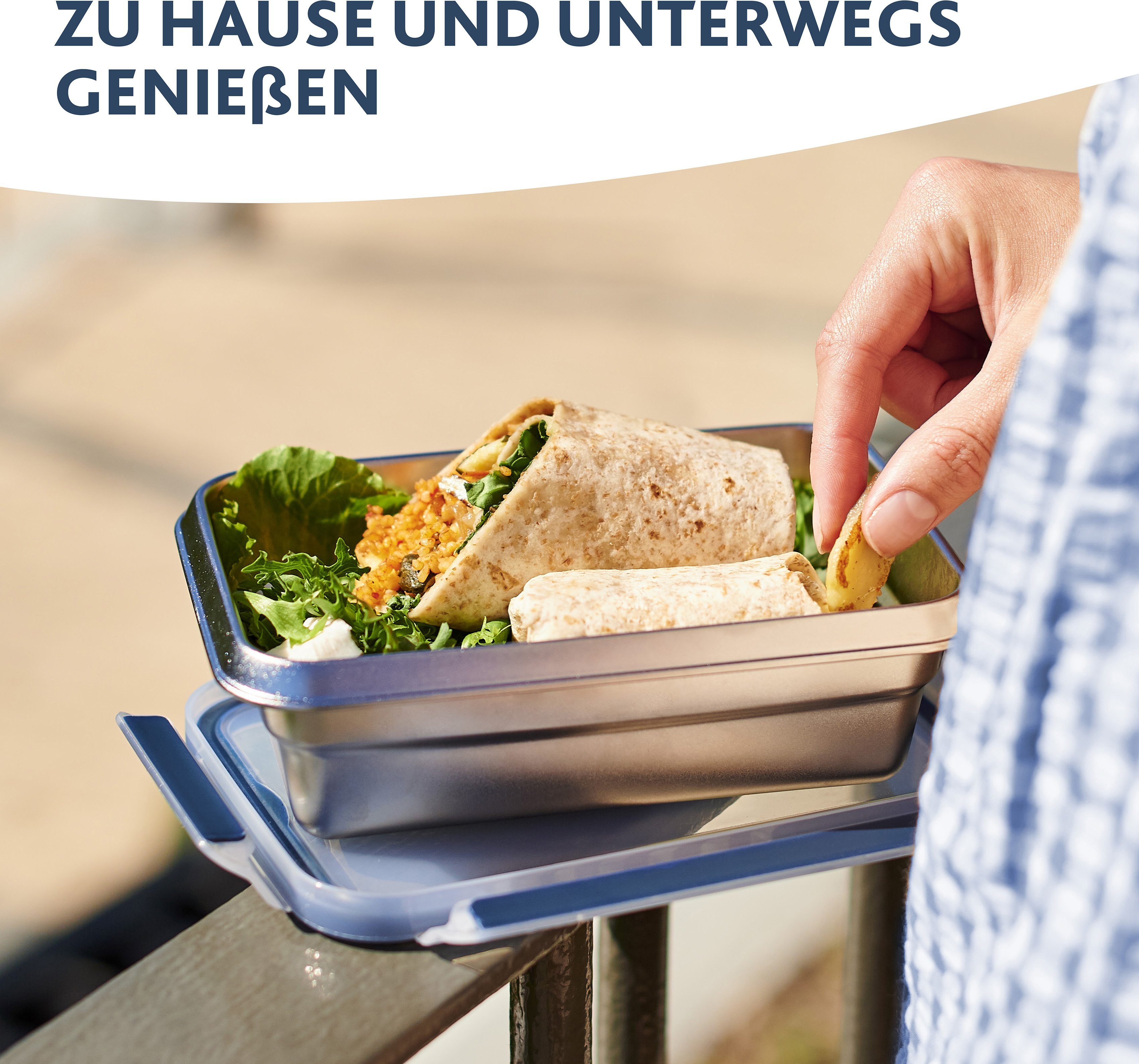 Emsa Vershoudtrommel Clip & Close Roestvrij staal, vorst-, vaatwasser- en ovenbestendig (set, 1-delig)