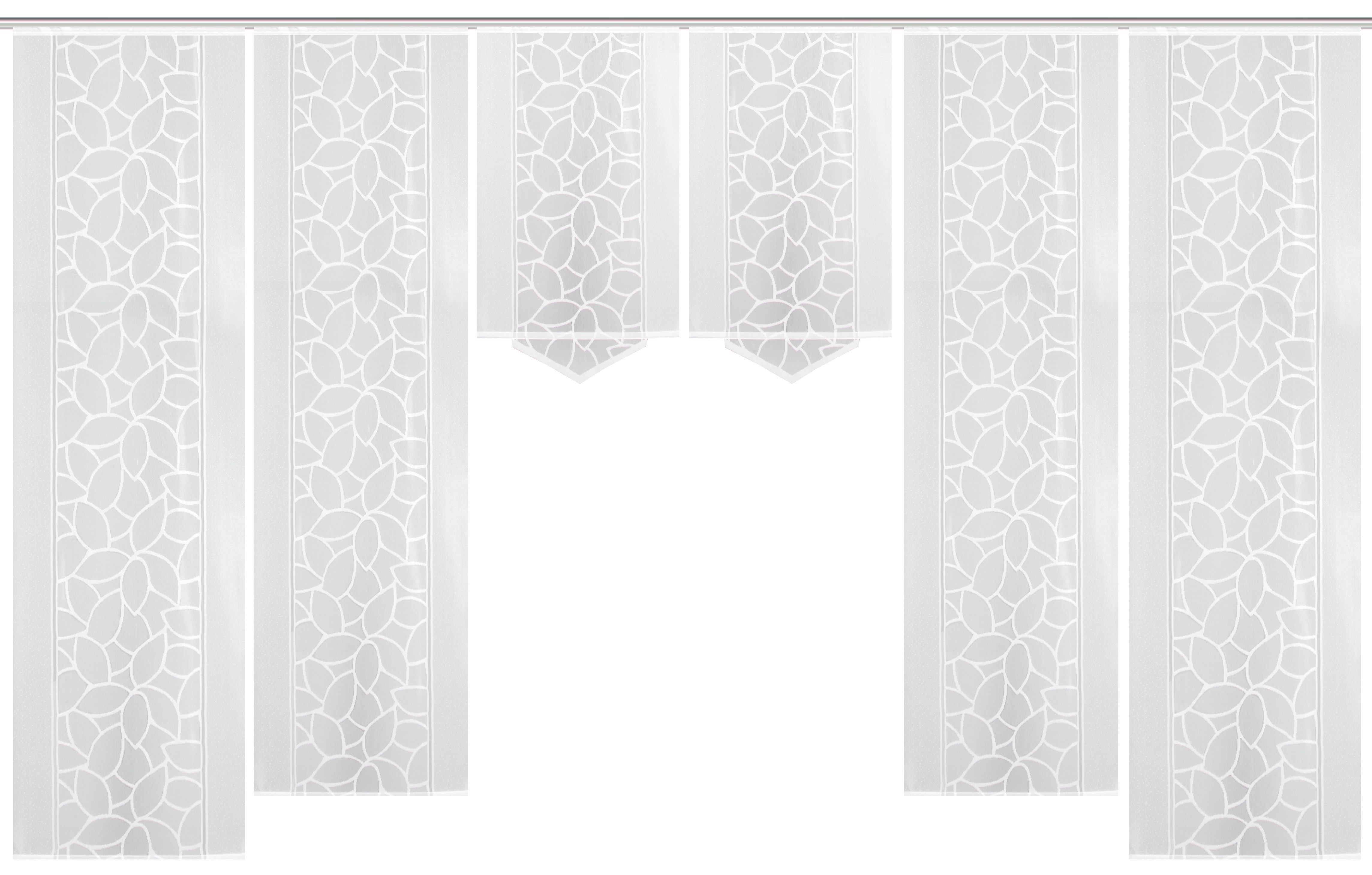 HOME WOHNIDEEN Paneelgordijn JENNA Paneelgordijn jacquard set, hxb: 245x57 (6 stuks)