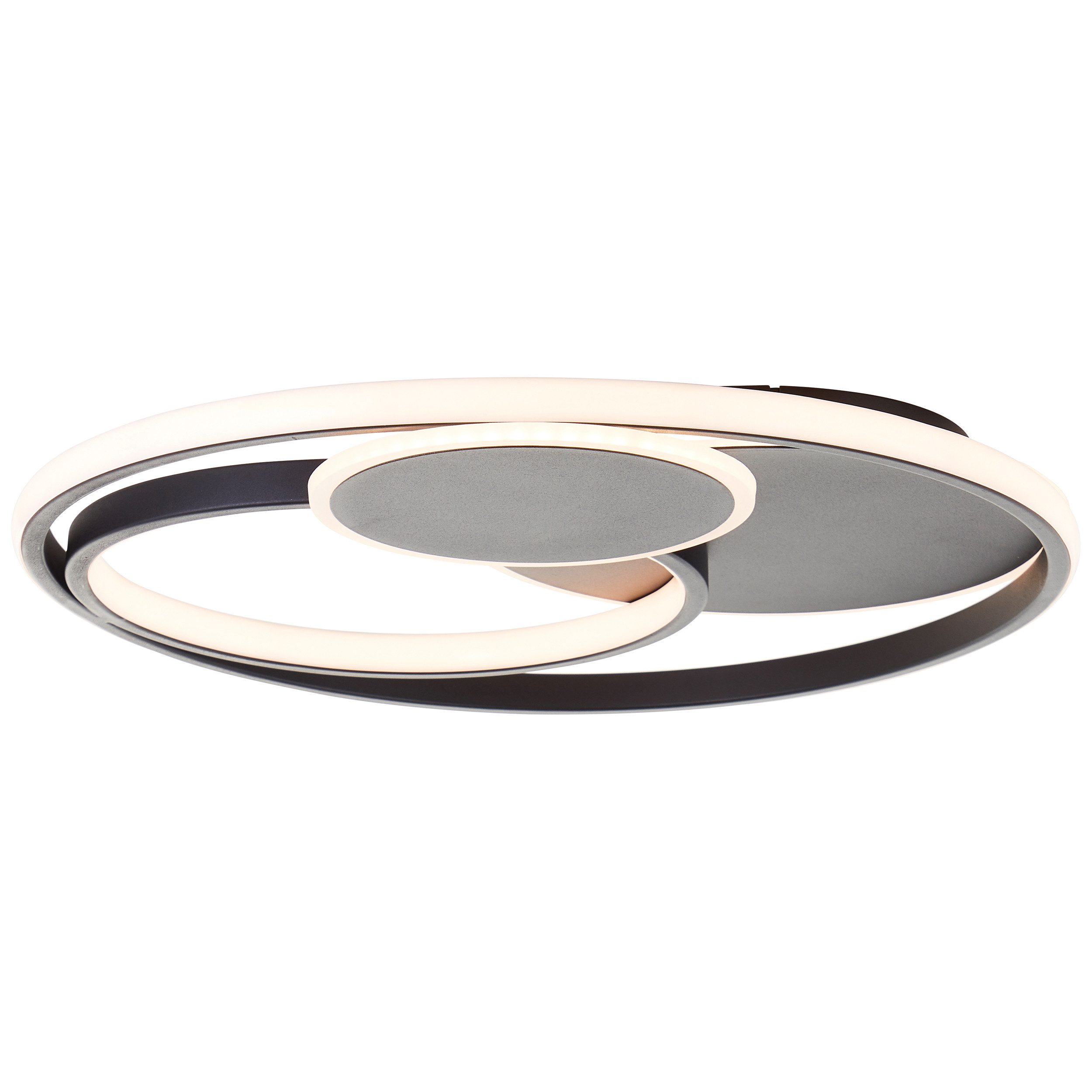 Brilliant Leuchten Led-plafondlamp Runda Ø 50 cm, 5200 lm, 3000-6500 K, dimbaar, CCT, afstandsbediening, metaal (1 stuk)