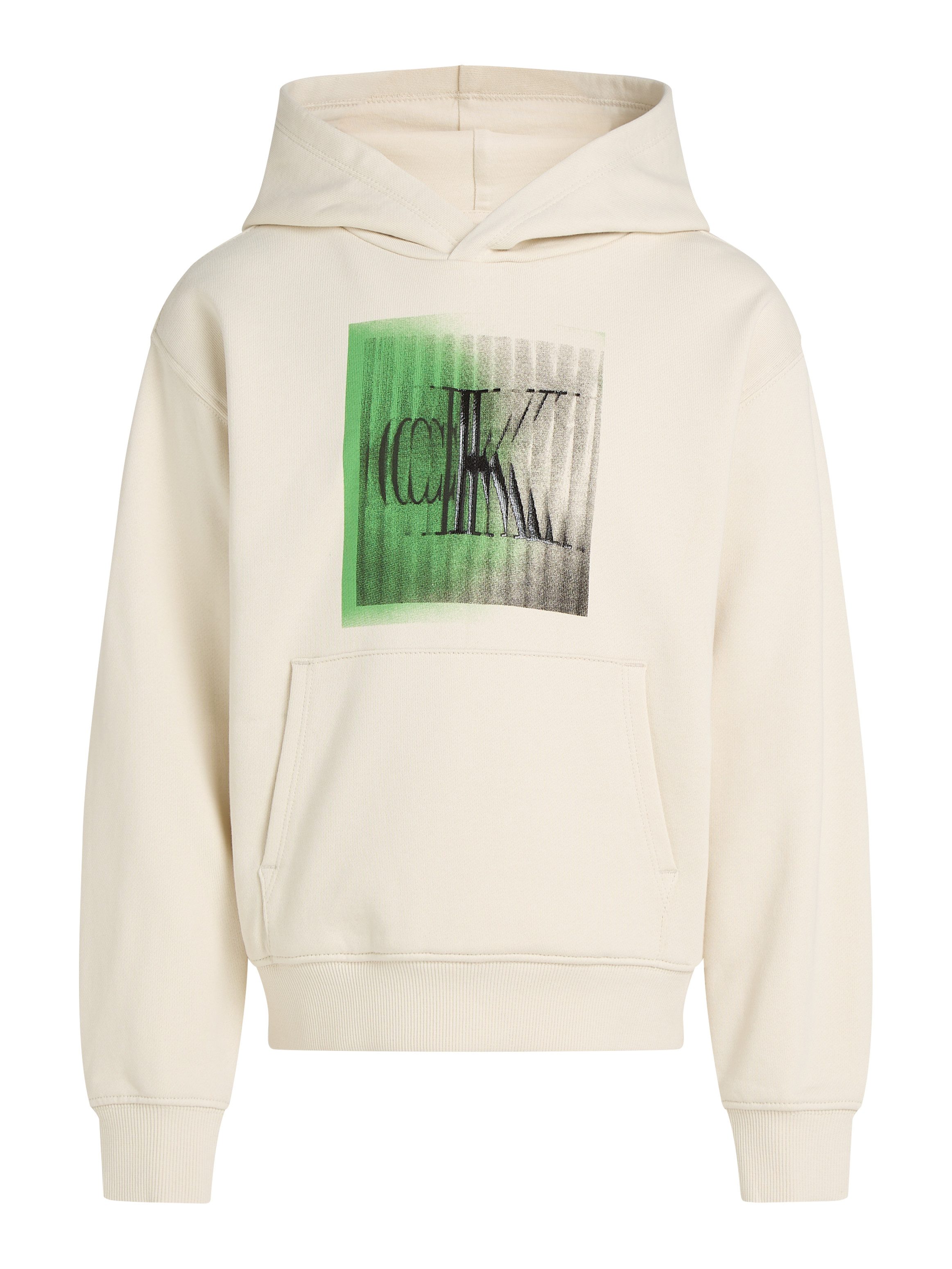 Calvin Klein Sweatshirt LARGE SHIFTED CK HOODIE voor kinderen tot 16 jaar met logo-opdruk
