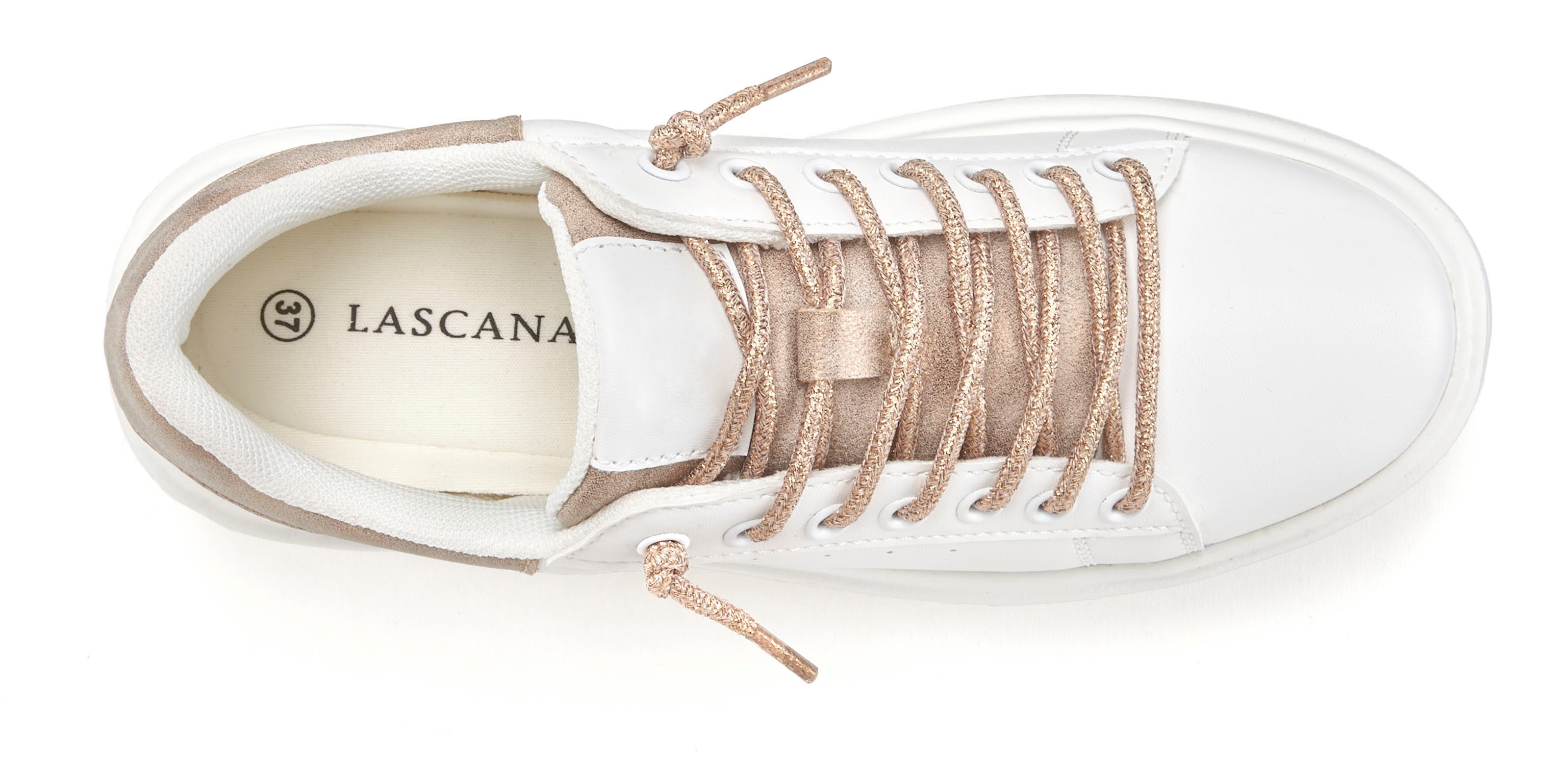 Lascana Sneakers Slip-on sneakers Slip-On sneaker met metallic details, vrijetijdsschoenen VEGAN