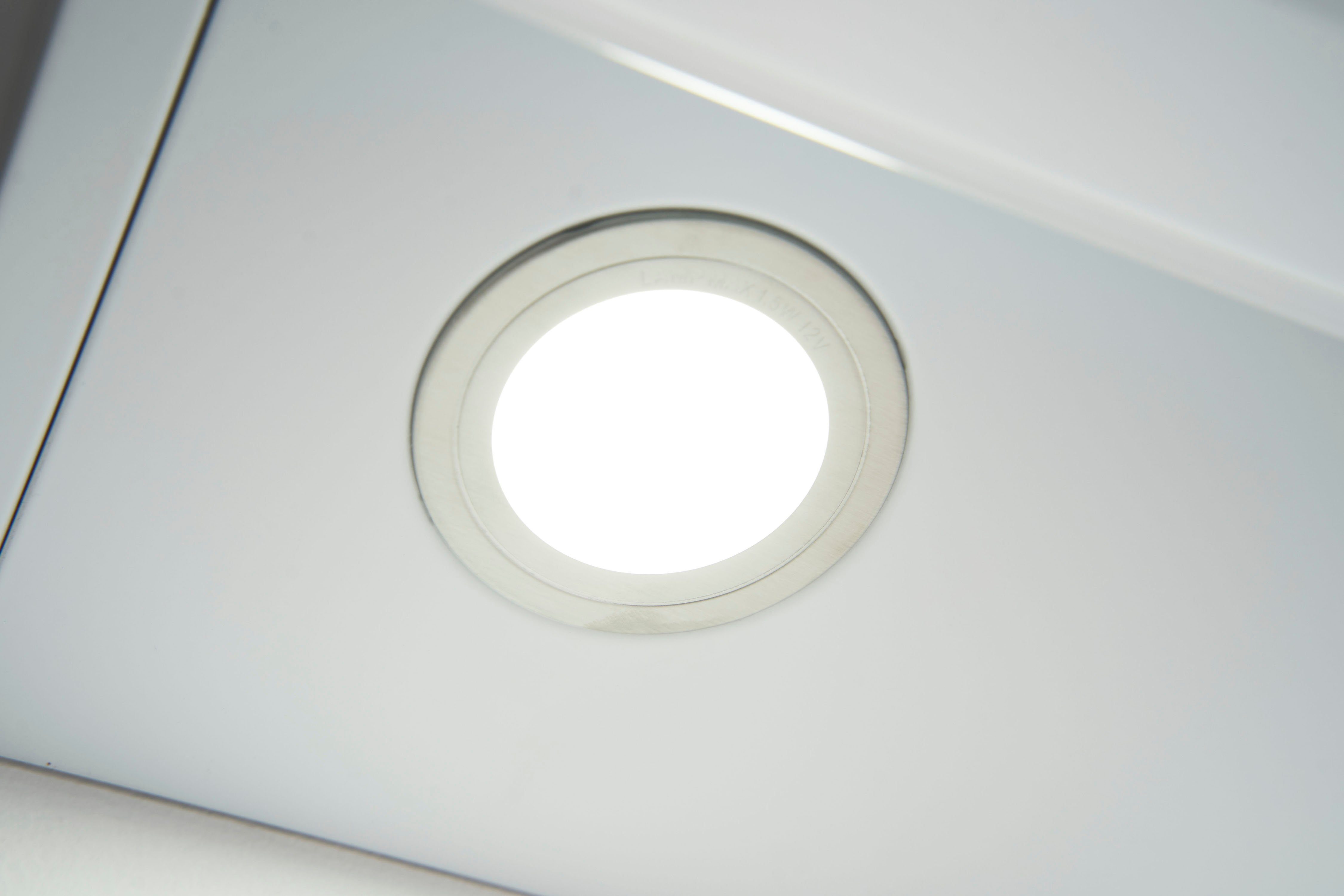 RESPEKTA Schuine wandkap CH 66038-90 90 cm, 3 vermogensniveaus, led-verlichting, geschikt voor afzuiging en recirculatie