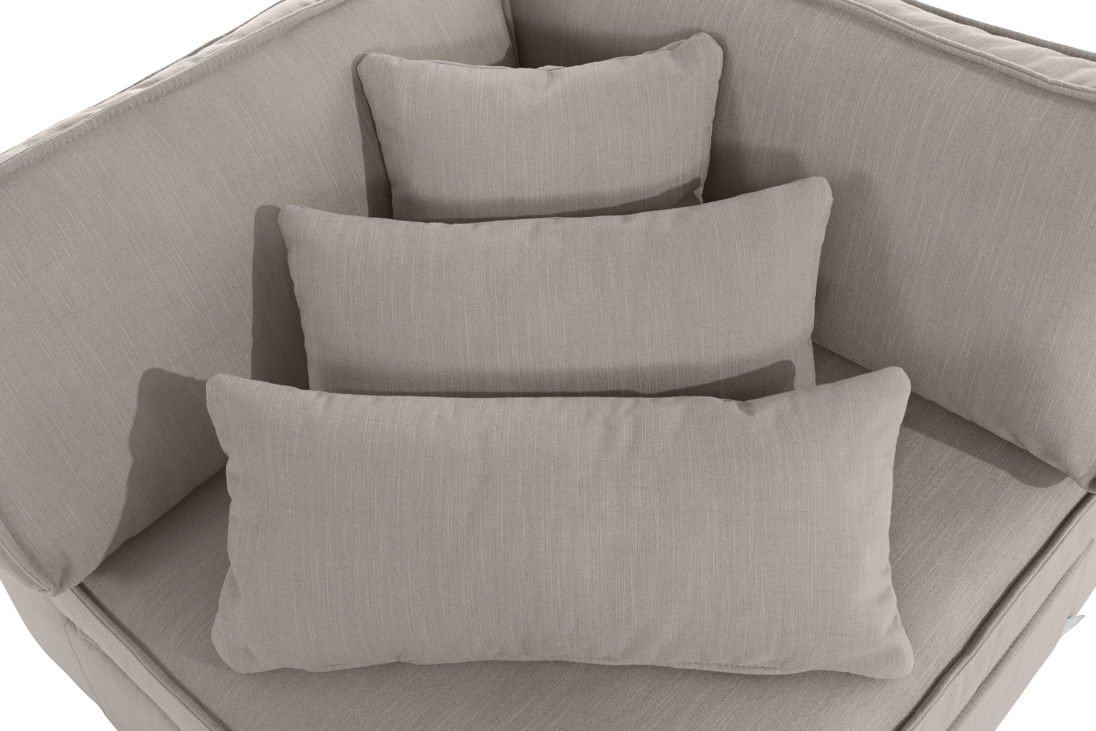 RAUM.ID Bank-hoekelement Florid Deel van een modulaire bank , stevig zitcomfort, ook in cord