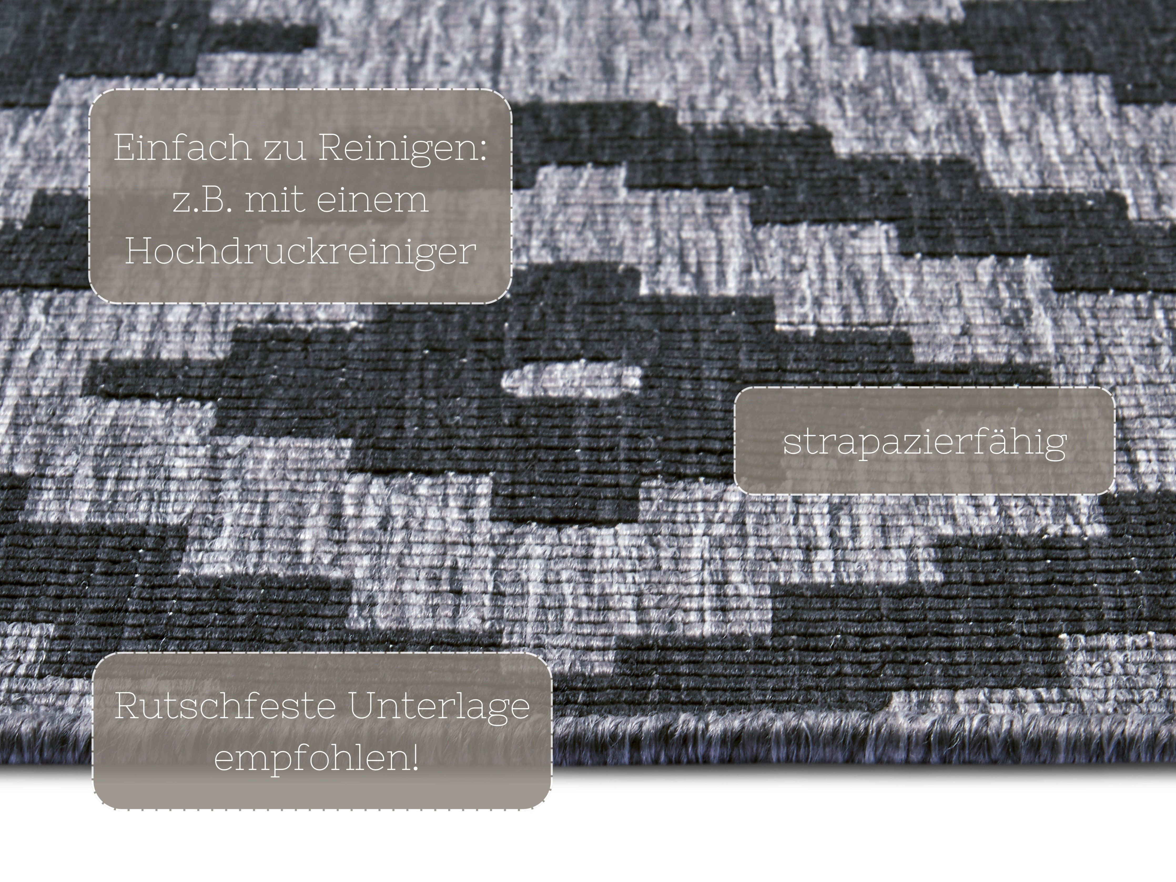 NORTHRUGS Vloerkleed Malta tweezijdig te gebruiken kleed Binnen- en buitengebruik, weerbestendig, balkon, terras, ruit, loper, woonkamer