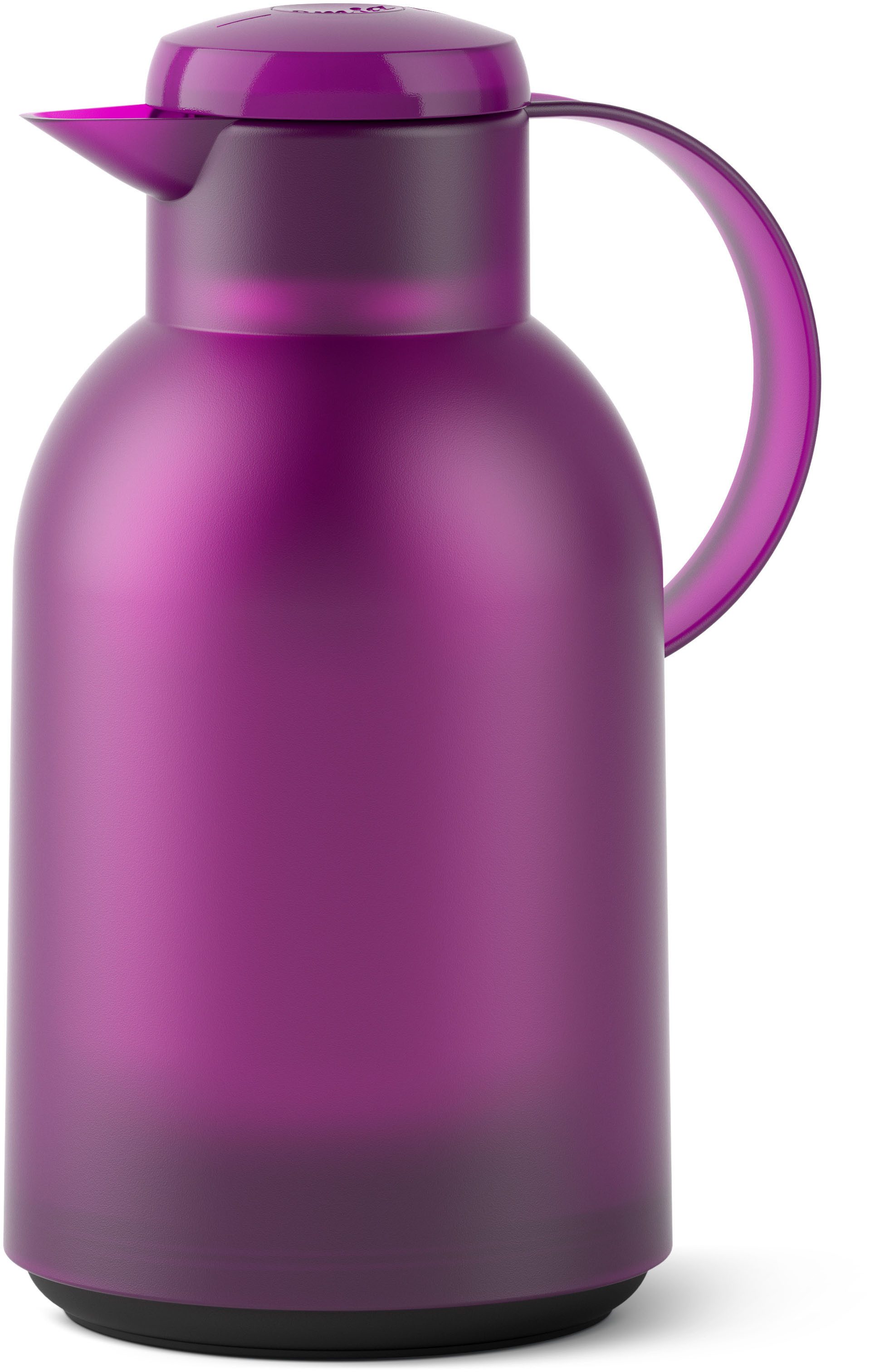 Emsa Thermoskan Samba XXL-model, tijdloos design, eenvoudige drukknop, 24u koud, 12u warm koffie & thee paars