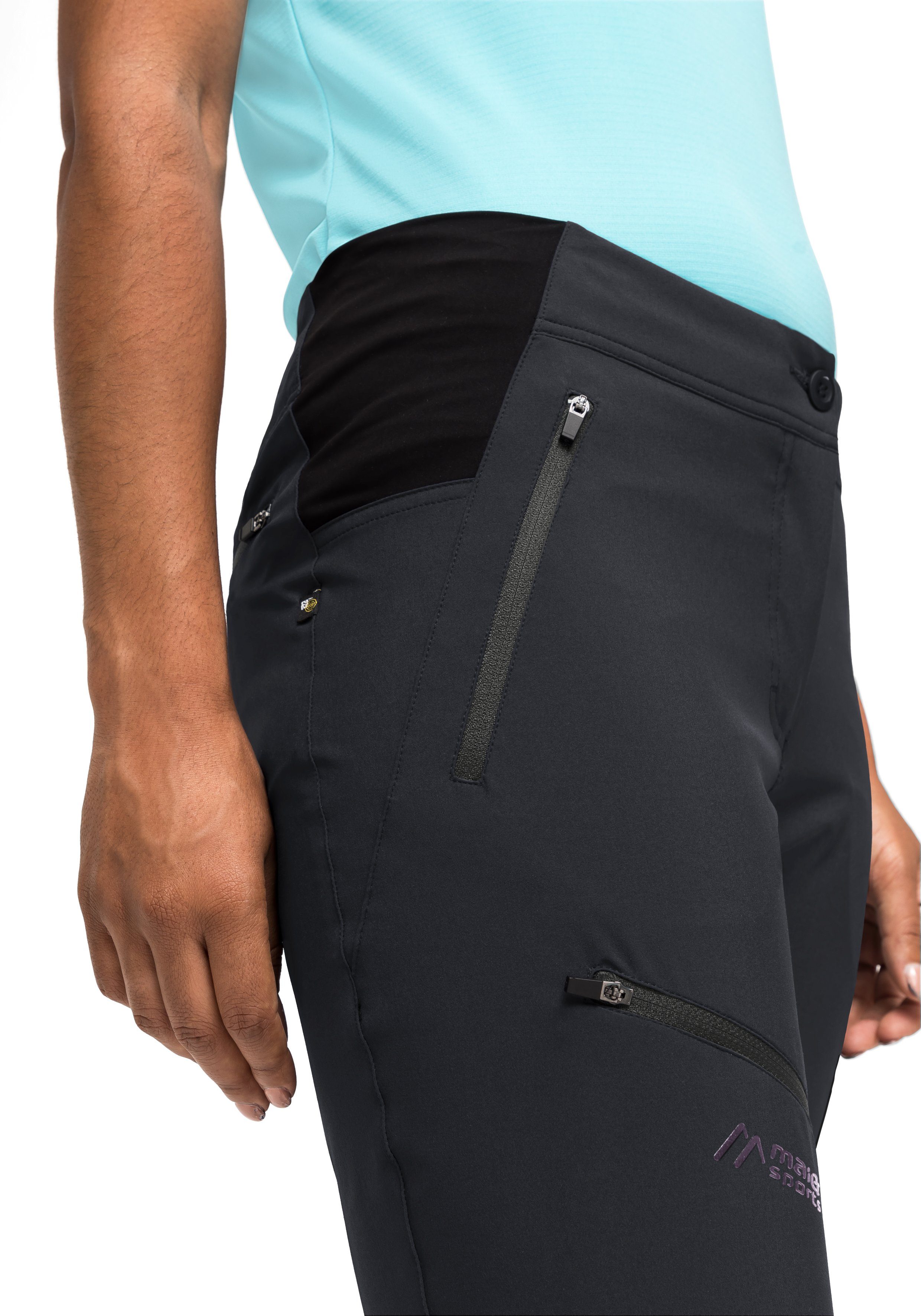 Maier Sports Capribroek Latit Capri Vario Dames capri, korte wandelbroek, outdoorbroek met 4 zakken, regular fit