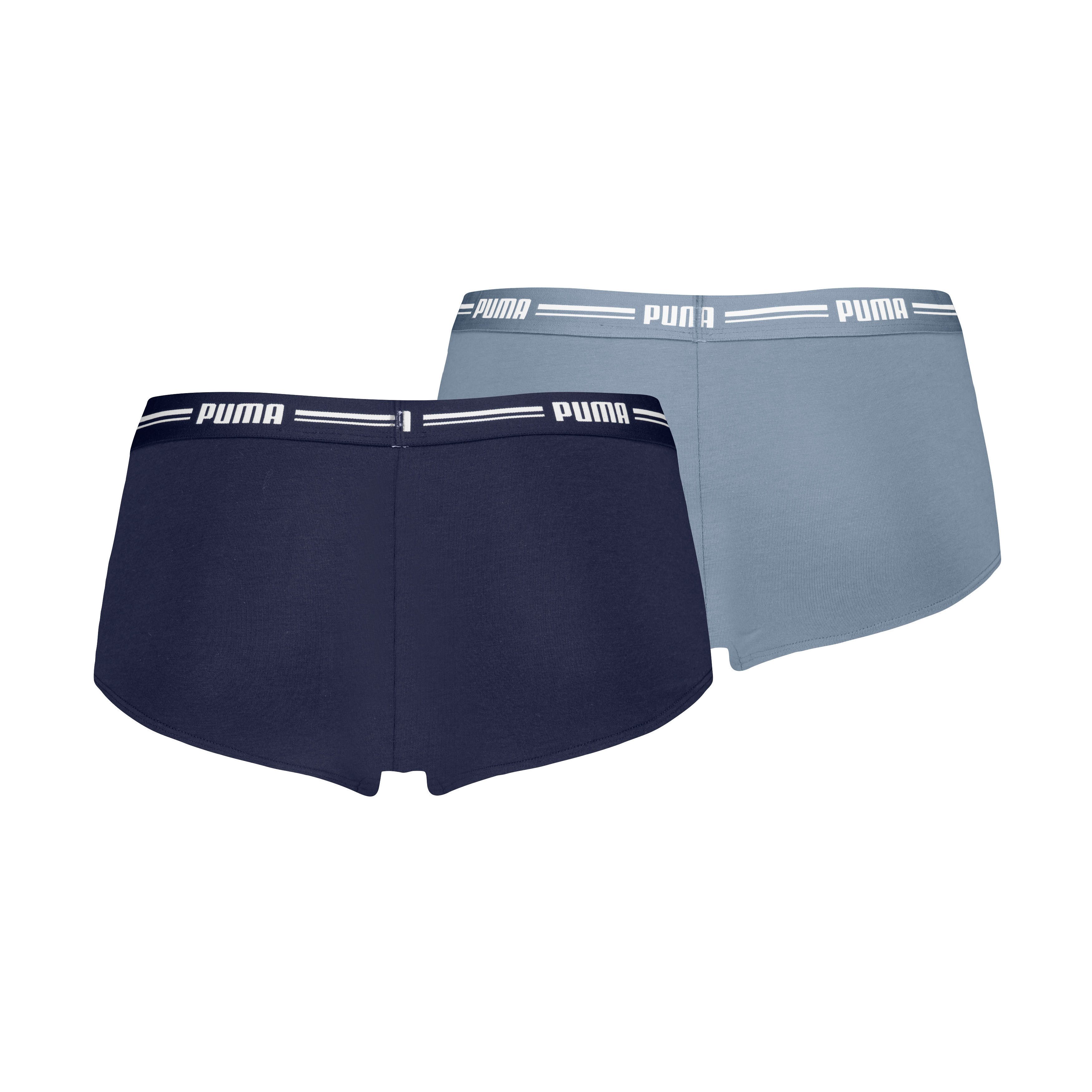PUMA Hipster PUMA WOMEN MINI SHORT 2P PACK met opvallende logo-tailleband (2 stuks, Set van 2)