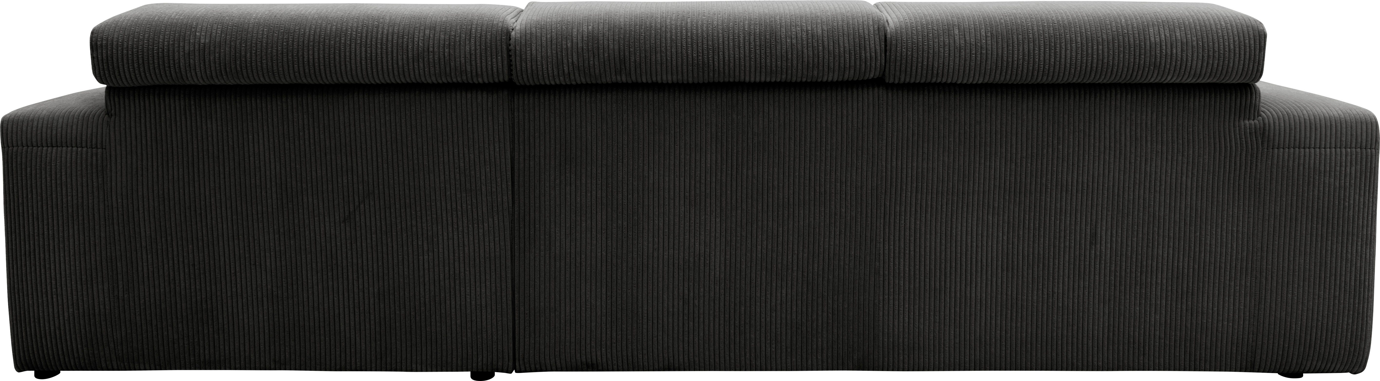 DOMO collection Hoekbank Brandon B/T/H: 289/177/80 cm, keuze met zitdiepteverstelling, L-vorm