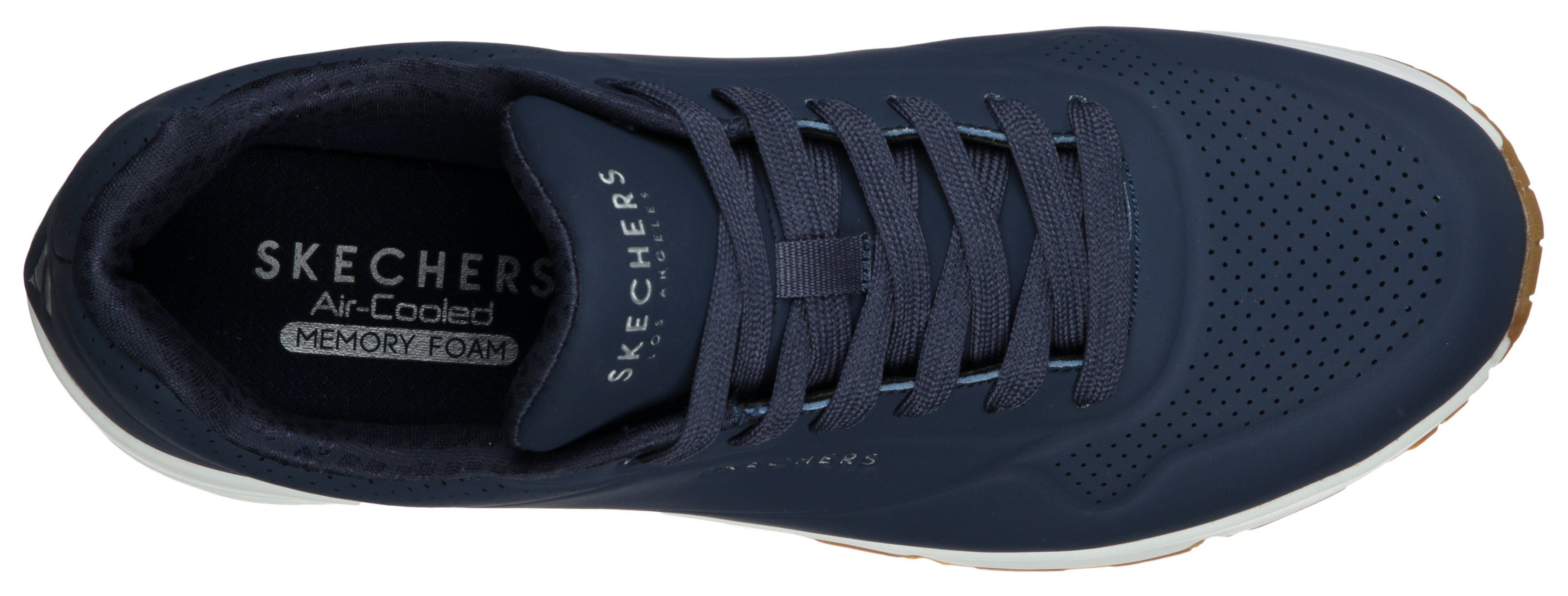 Skechers Sneakers Uno - Stand on Air Vrijetijdsschoen, lage schoen, veterschoen met air-cooled memory foam