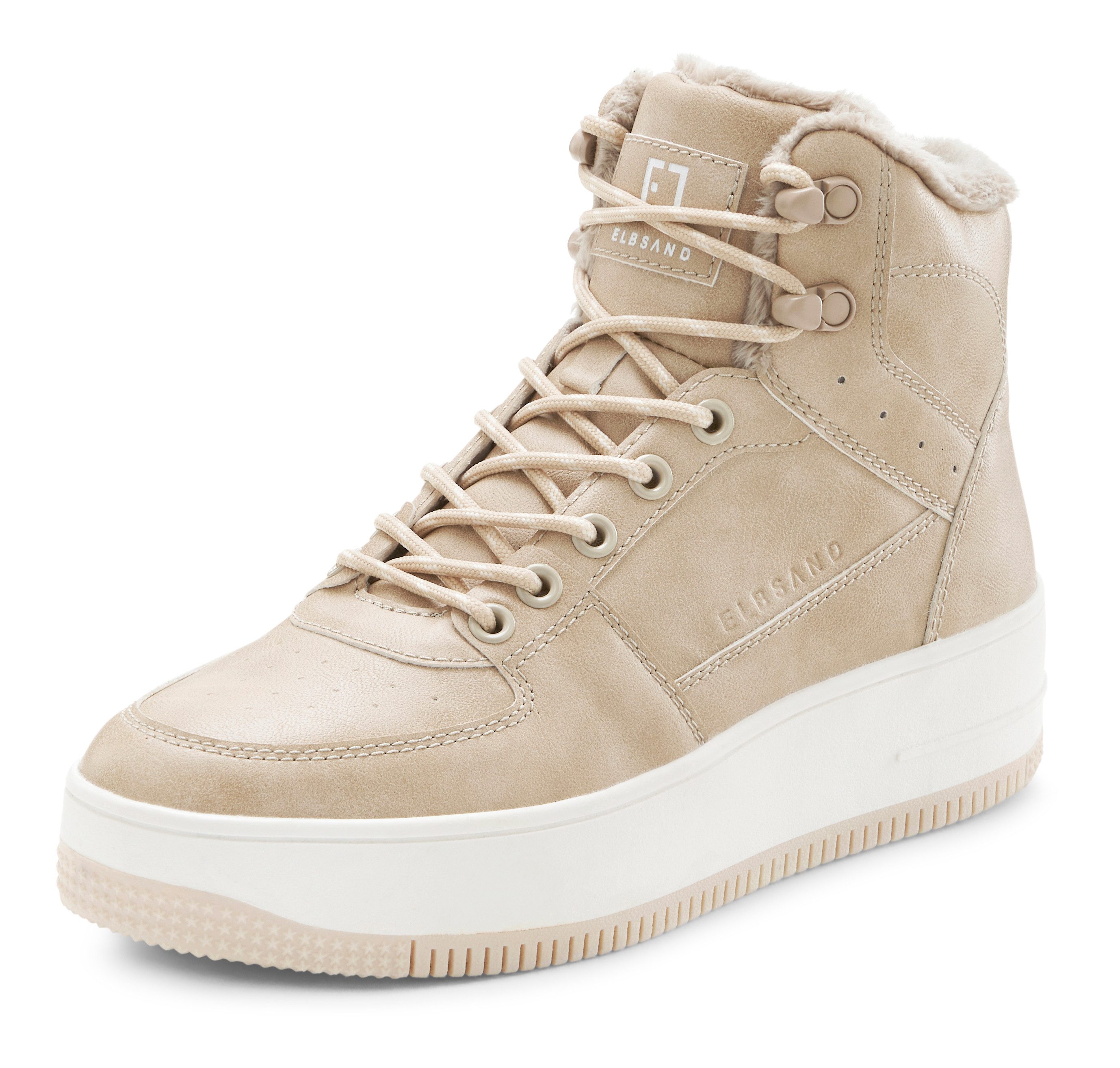 Elbsand Sneakers met knuffelig warm voering, vrijetijdsschoen, lage schoen, high top sneaker