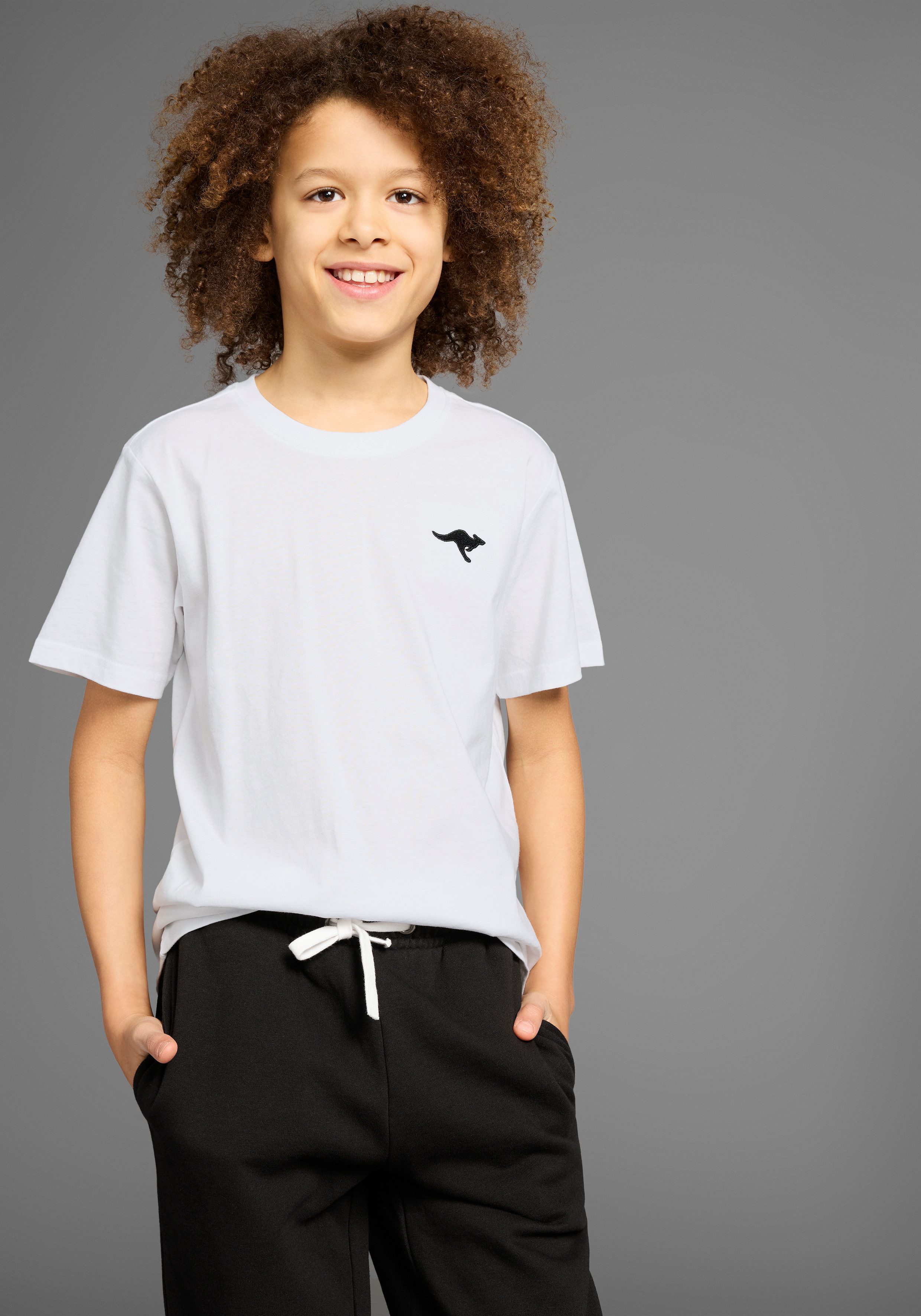 KangaROOS T-shirt 2-pack T-shirts met kleine borduursel (set, 2-delig)