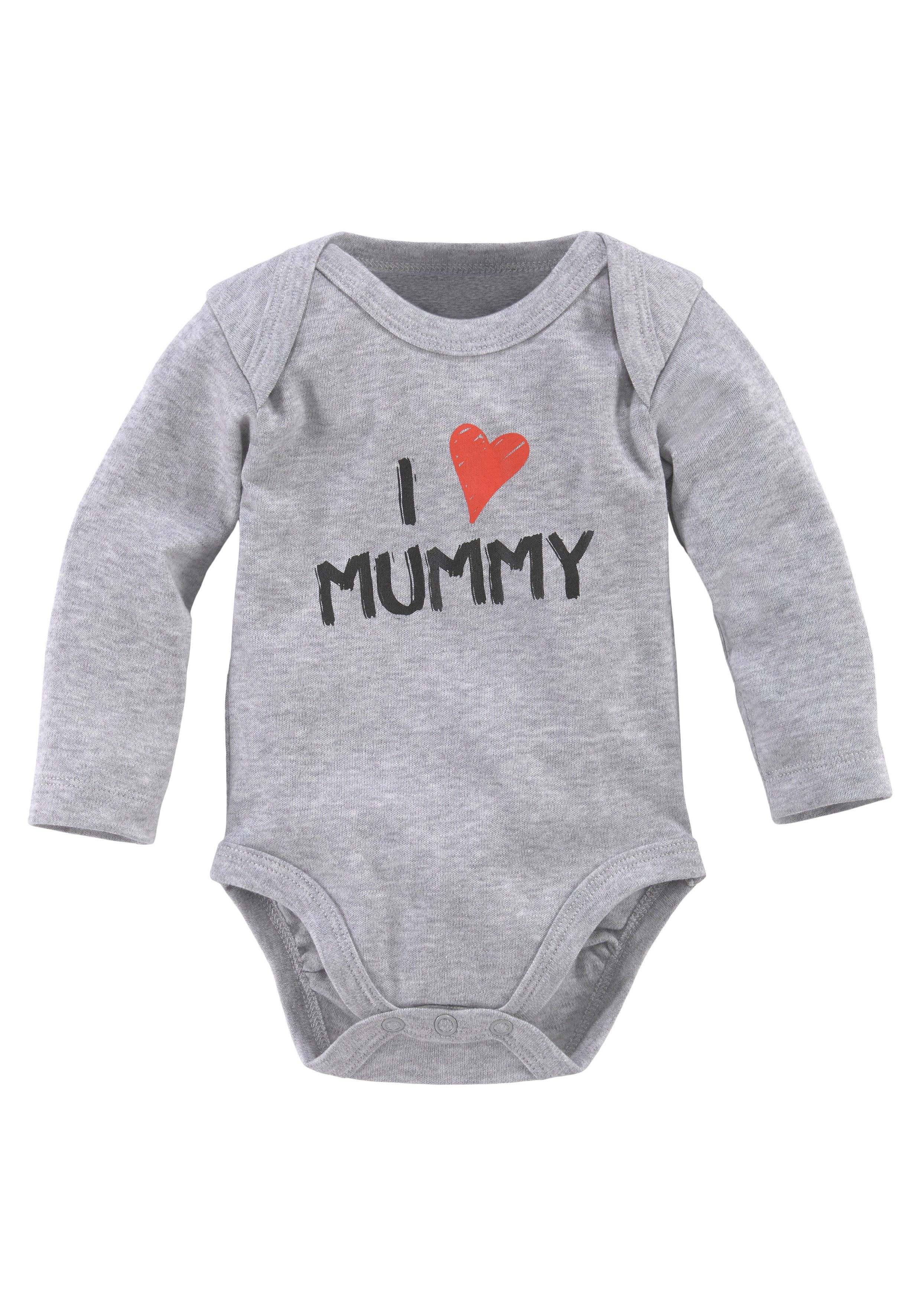 KIDSWORLD Body met lange mouwen 2-pack babybody's, Mummy & Daddy (set, 2-delig)