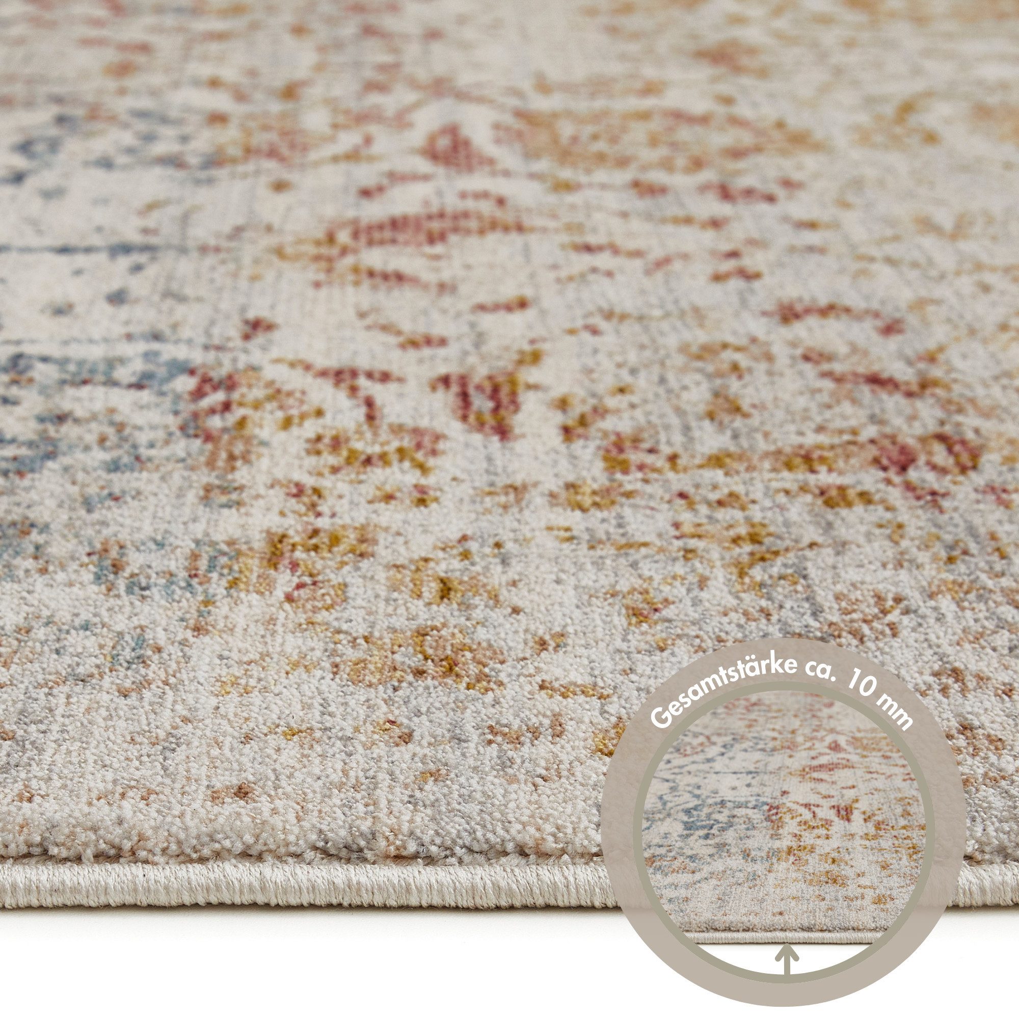 LUXOR living Vloerkleed Rocco Vintage-look, bloemig ontwerp, met franjes, woonkamer, slaapkamer