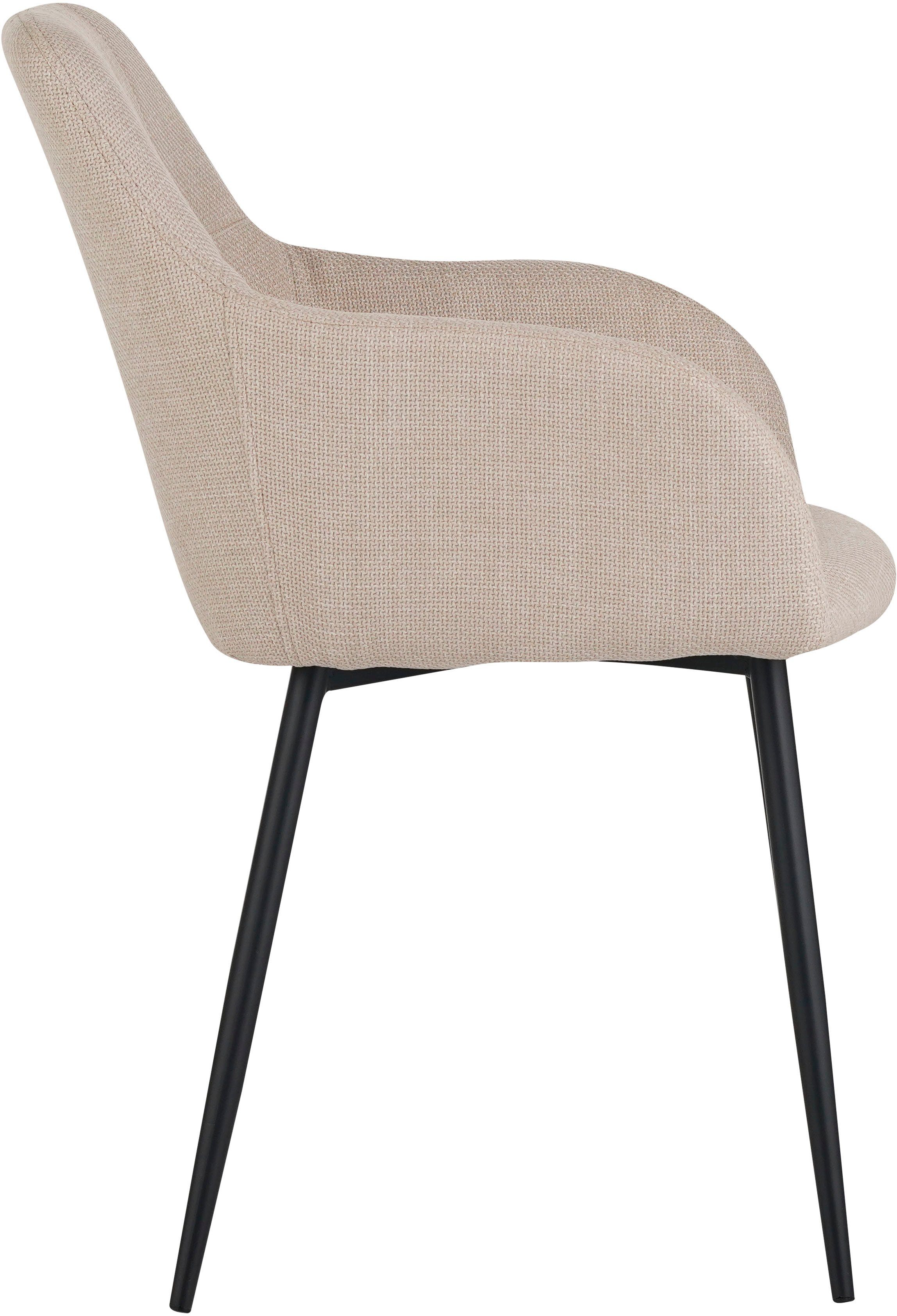 HELA Eetkamerstoel Hanna Schaalstoel, armleuningstoel, bekleding geweven stof (set, 2 stuks)