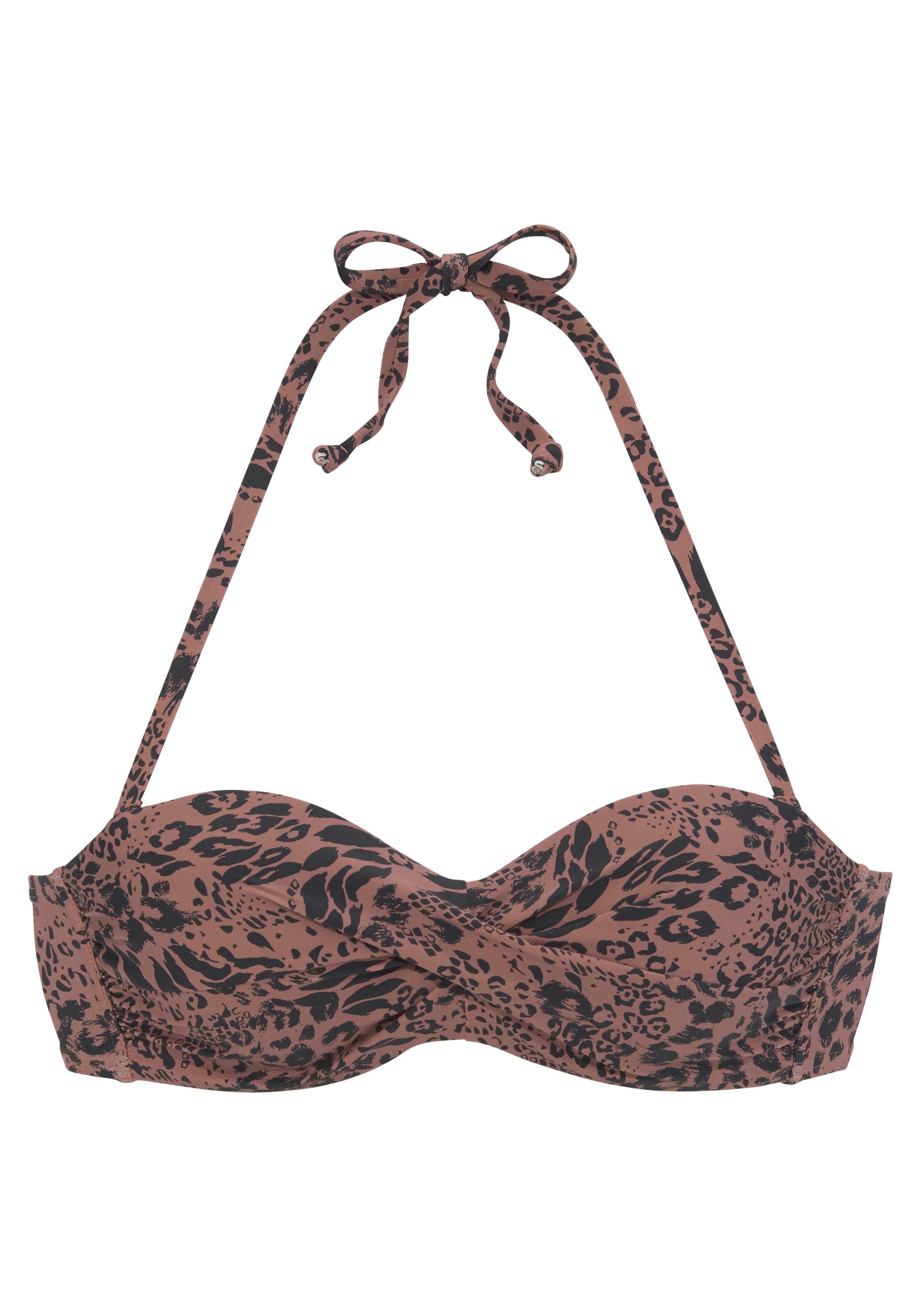 Lascana Beugelbikinitop in bandeaumodel ASHA in animaldesign