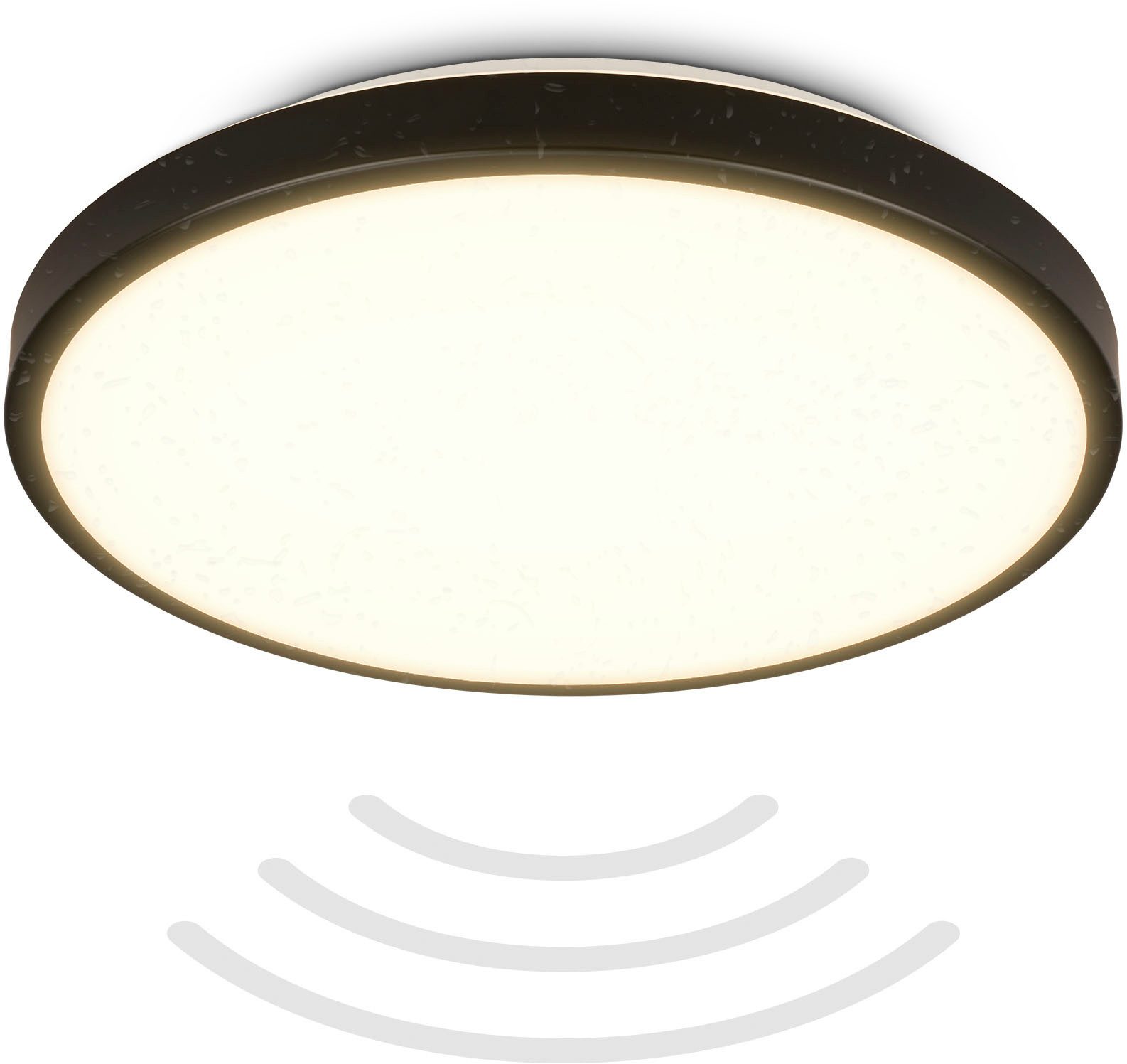 B.K.Licht Led-plafondlamp BK_DL1615 Bad plafondlamp met bewegingssensor, 3m bereik 120° detectiehoek