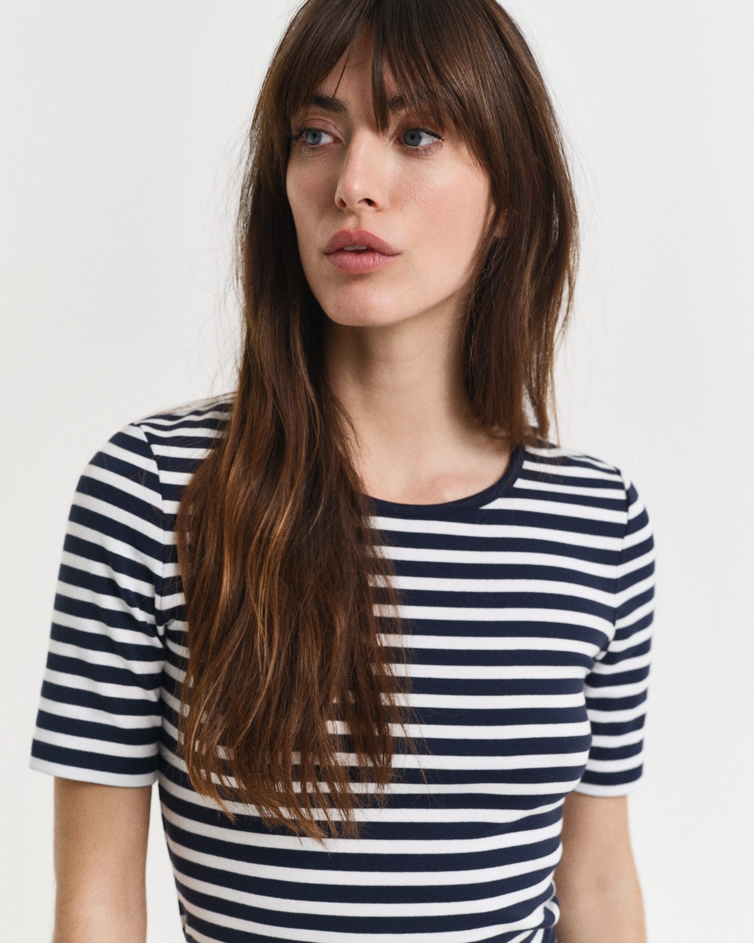 Gant T-shirt SLIM STRIPED 1X1 RIBBED KA T-SHIRT