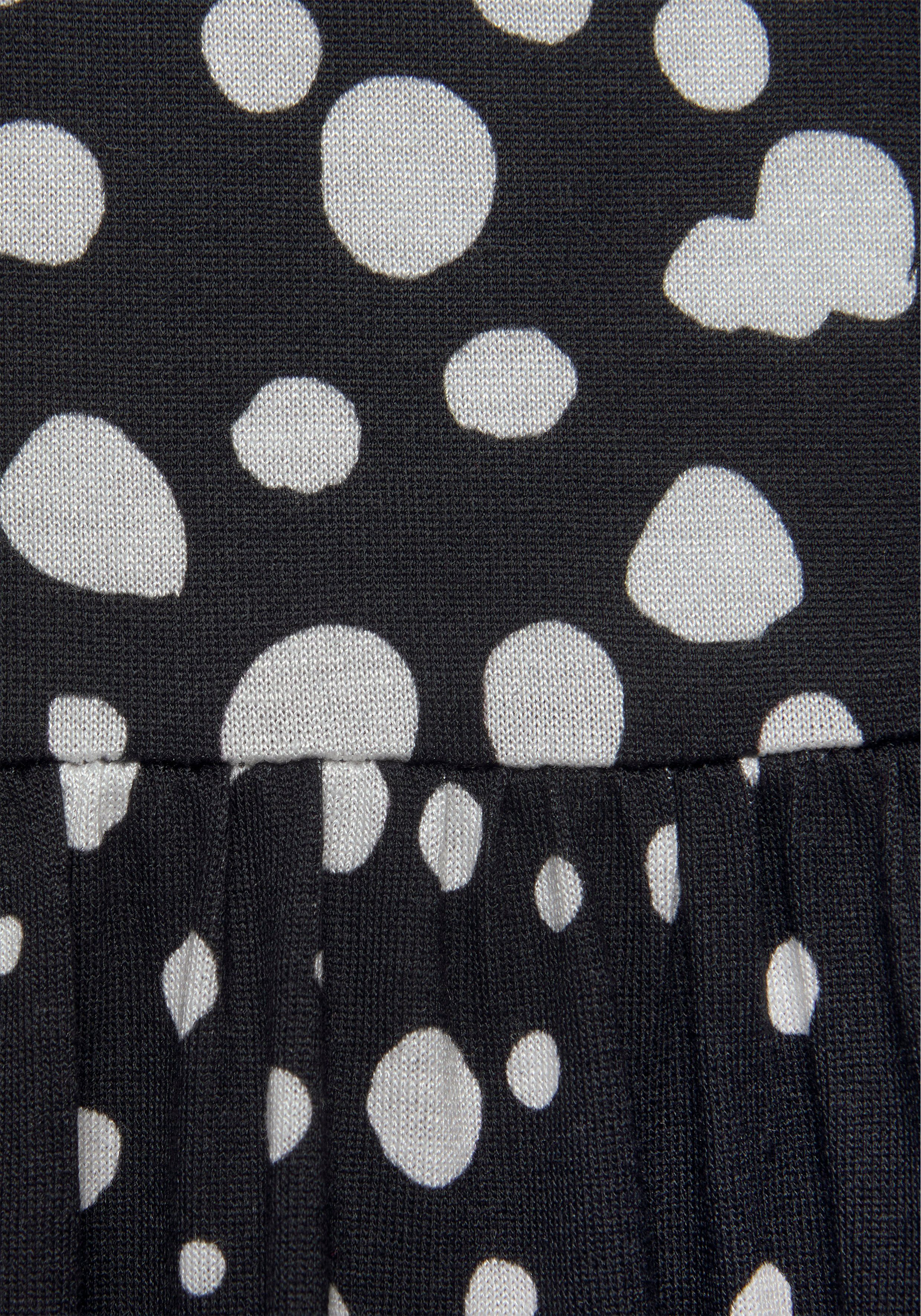 Vivance Maxi-jurk met stippenprint en v-hals, zomerjurk, elegant strandjurk