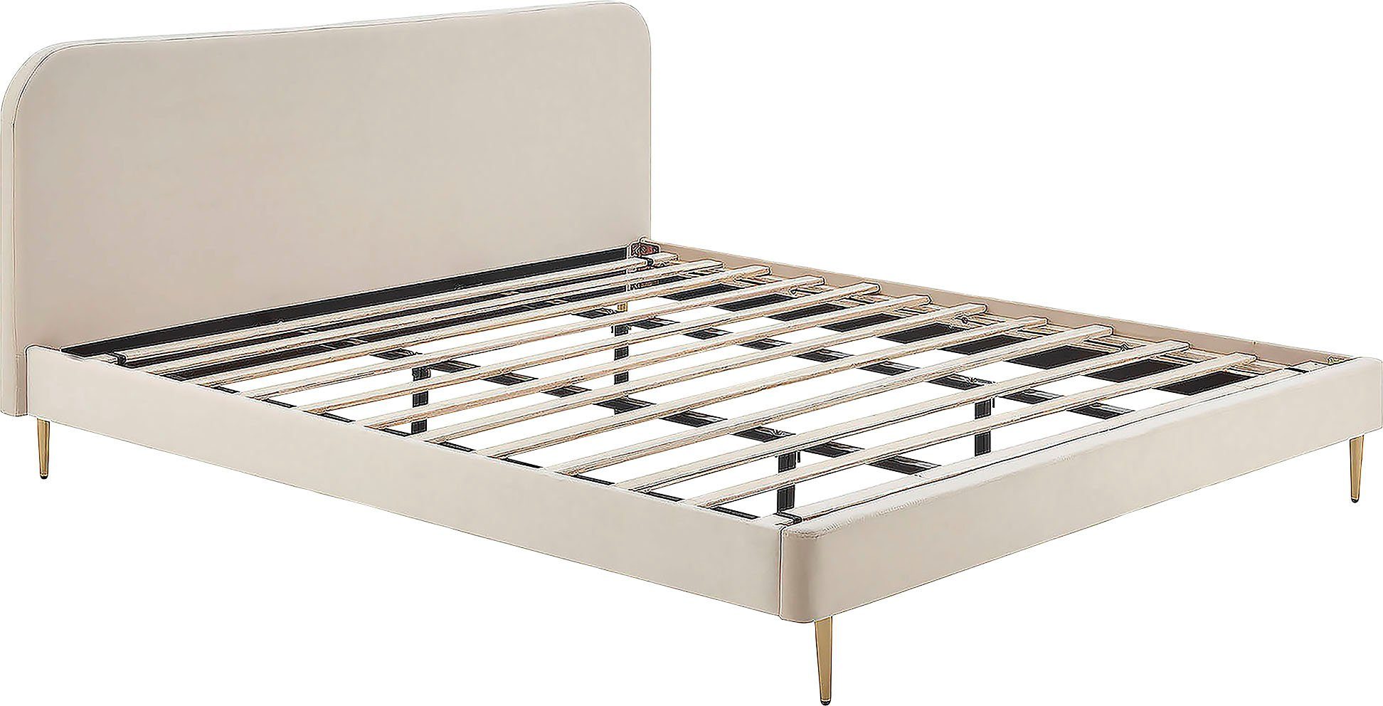 SalesFever Gestoffeerd bed Poten chroom goudkleur