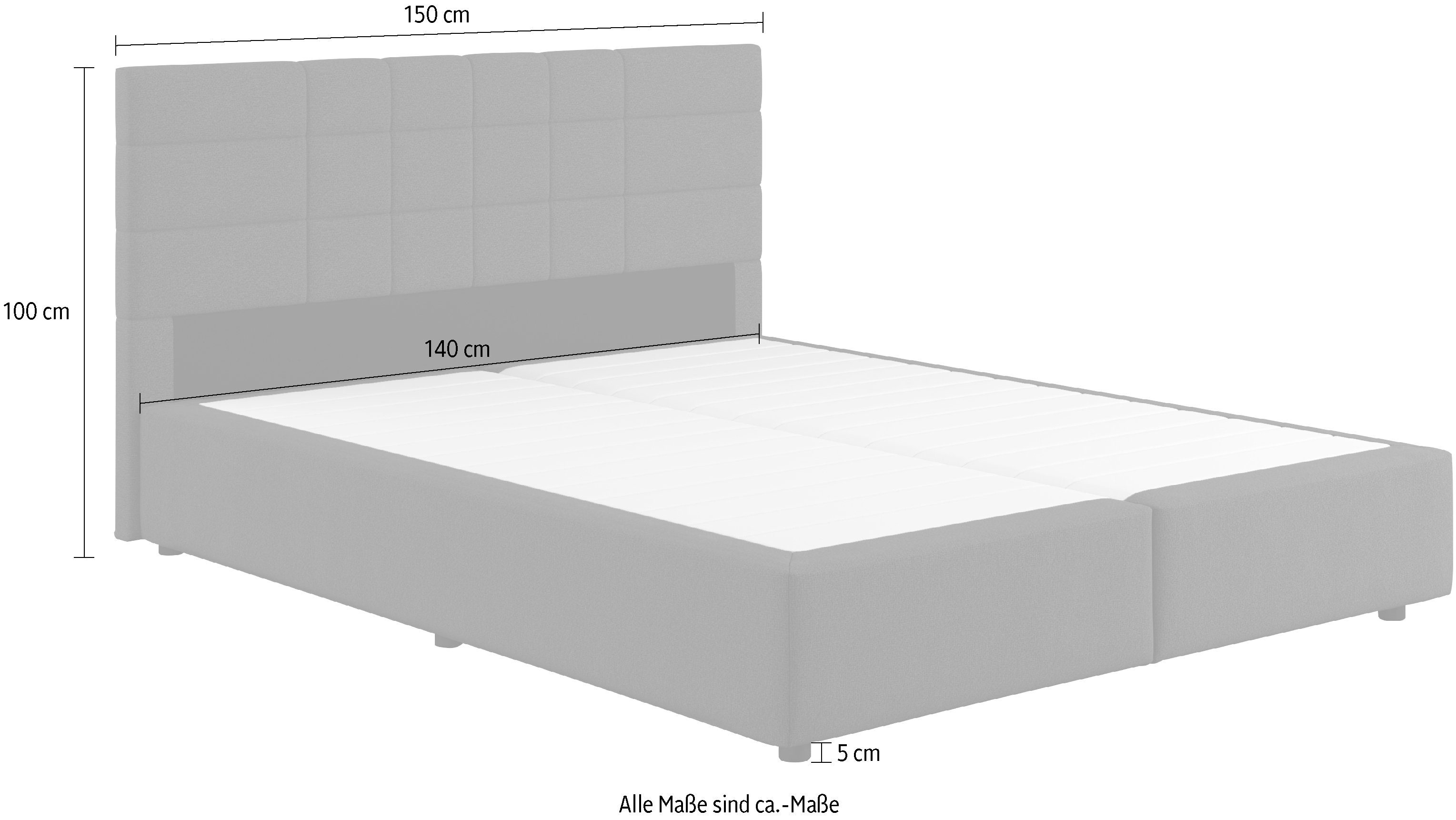 COTTA Boxspring NALA optioneel verkrijgbaar met matras en matrastopper