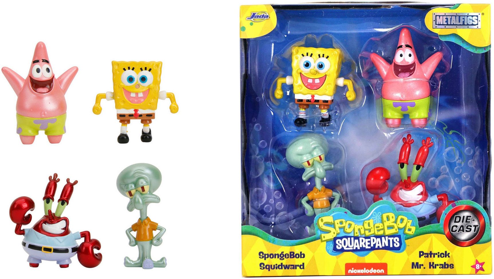 JADA Speelfiguur Sponge Bob 4-Pack Figures