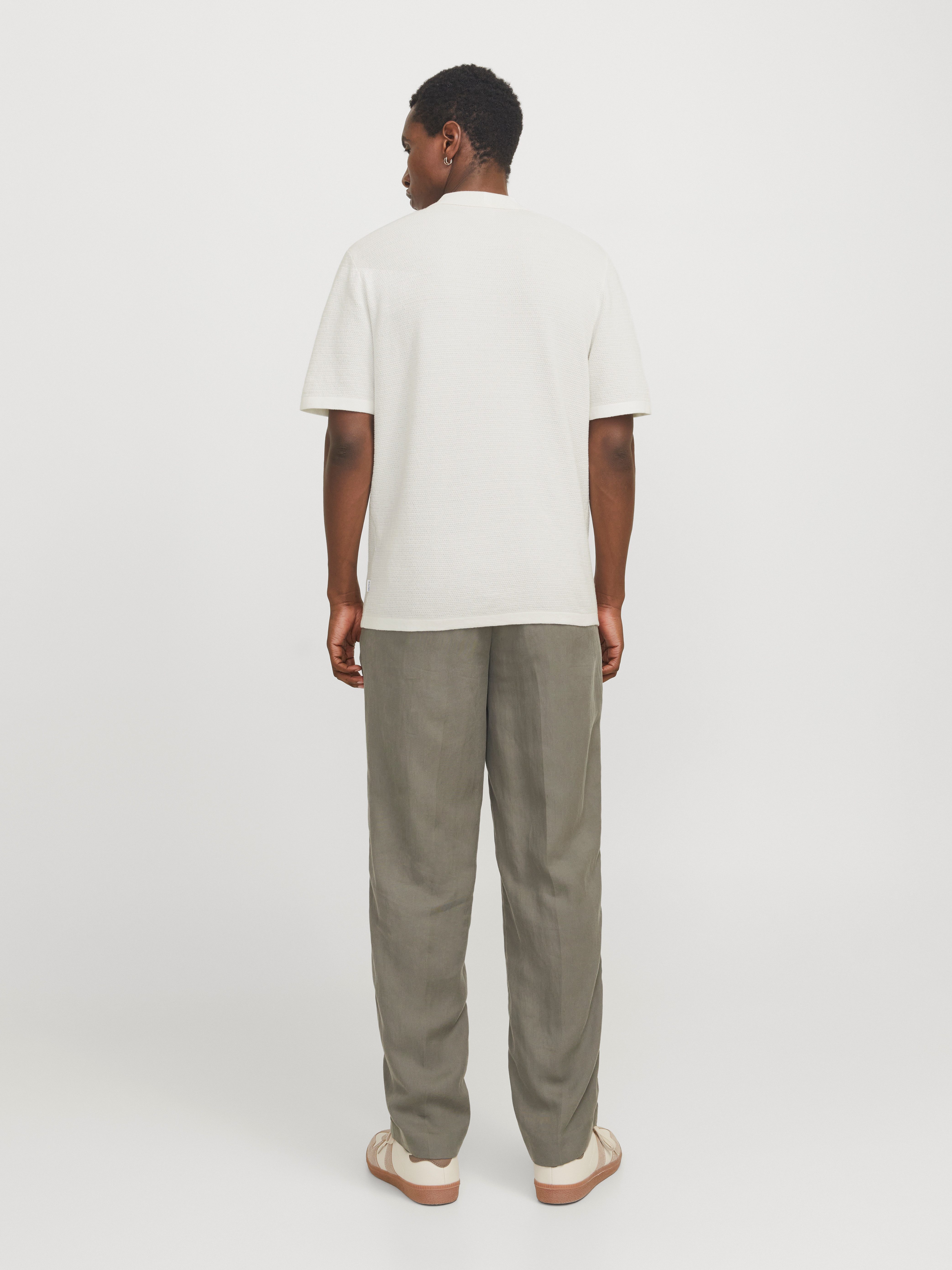 Jack & Jones Trui met korte mouwen JJEGEORGE KNIT POLO SS SN