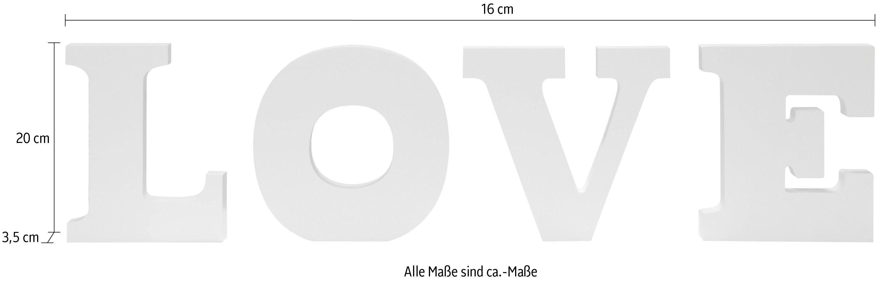 Myflair Möbel & Accessoires Sierletters Ylvie, wit Decoratief opschrift "LOVE", hoogte 20 cm, woonkamer