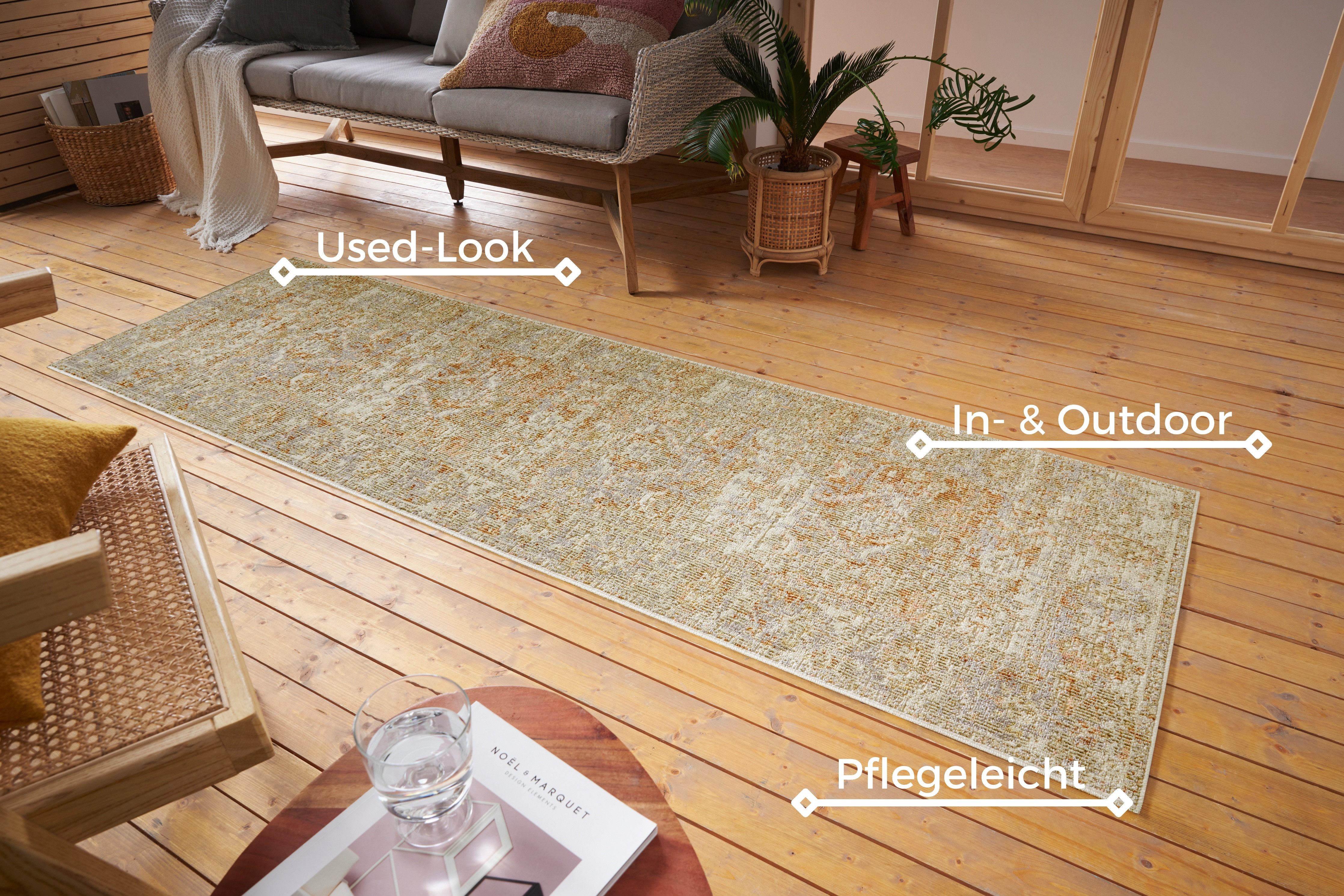 NORTHRUGS Vloerkleed Sues In-& outdoor, loper, weerbestendig, balkon, woonkamer, oriënt