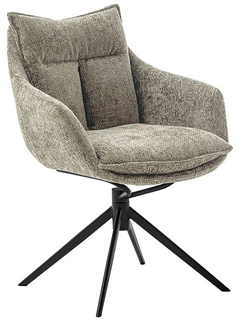 MCA furniture Eetkamerstoel (2-set), draaibaar 360°, draai- & schommelfunctie, belastbaarheid 120 kg