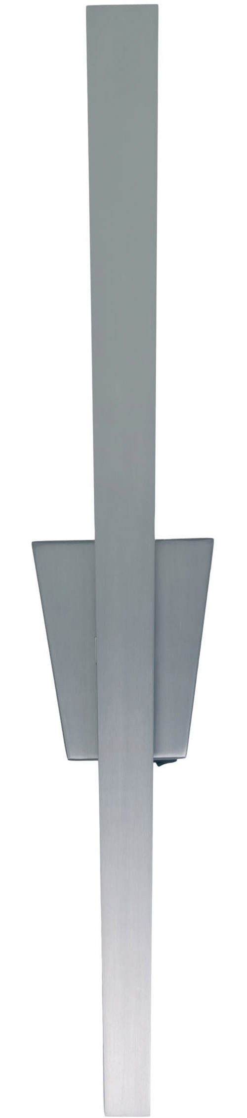 näve Led-wandlamp Trevor nikkel-mat, trapeziumvormig baldakijn, incl. kantelschakelaar, hoogte 62 cm (1 stuk)