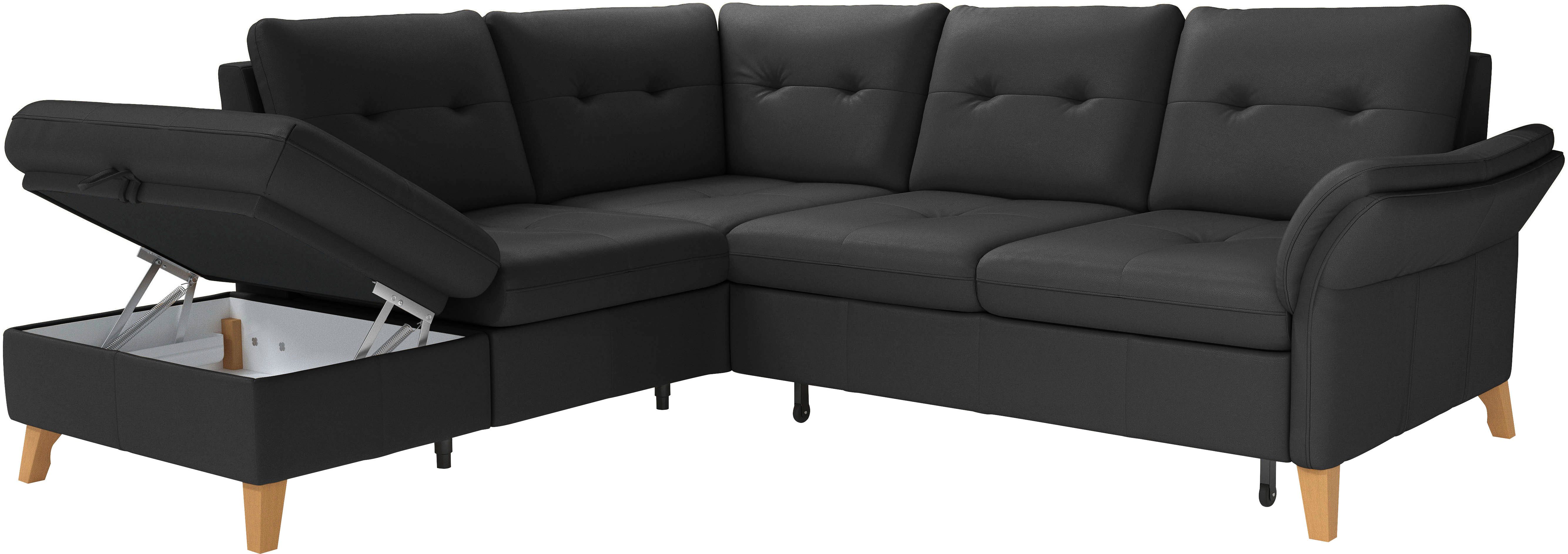 sit&more Hoekbank Göteborg inclusief zitdiepteverstelling, optioneel met bedfunctie & bedlade