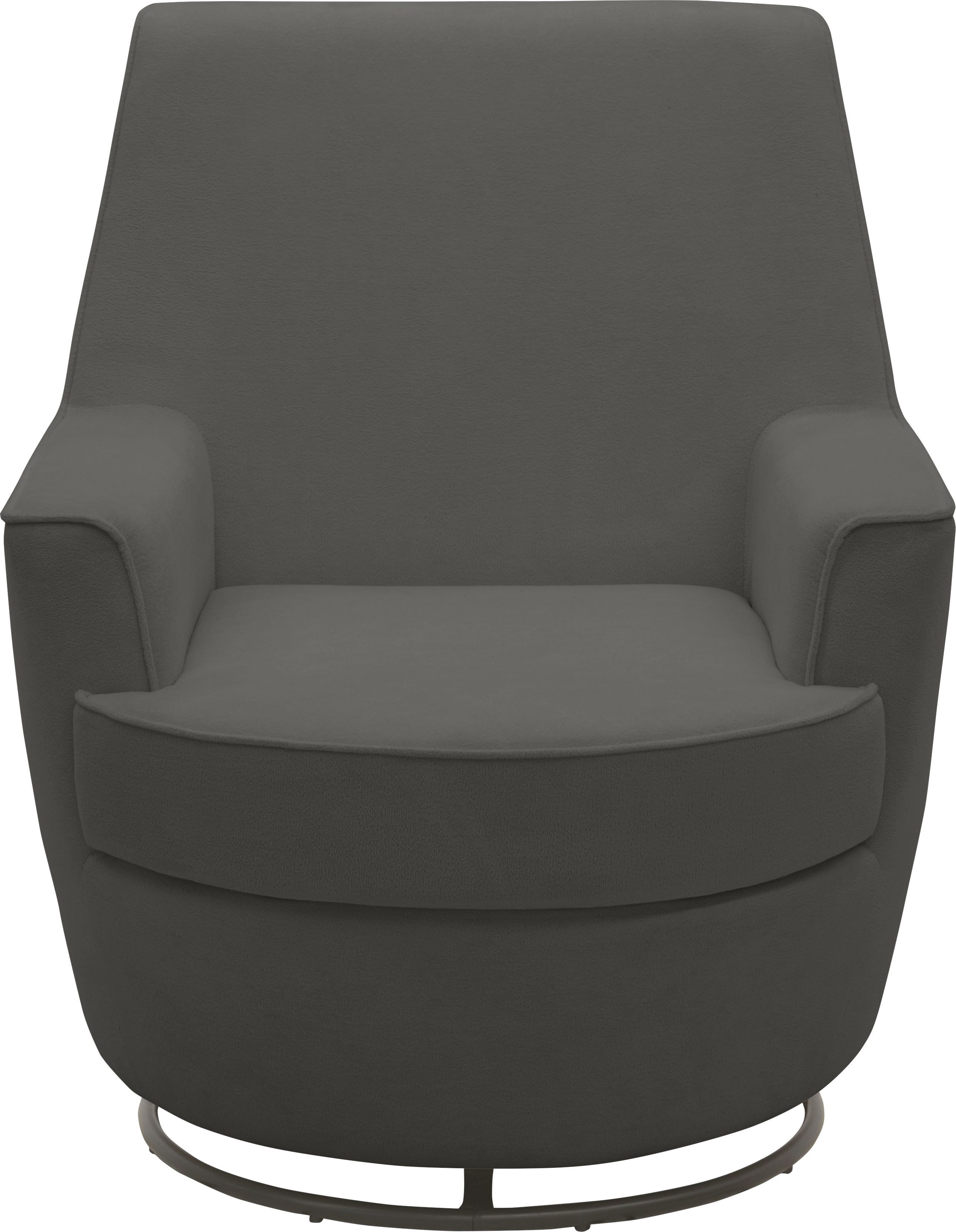 INOSIGN Draaibare fauteuil HETTY, draaistoel met schommelfunctie, leesstoel in cord en microvezel (1 stuk)