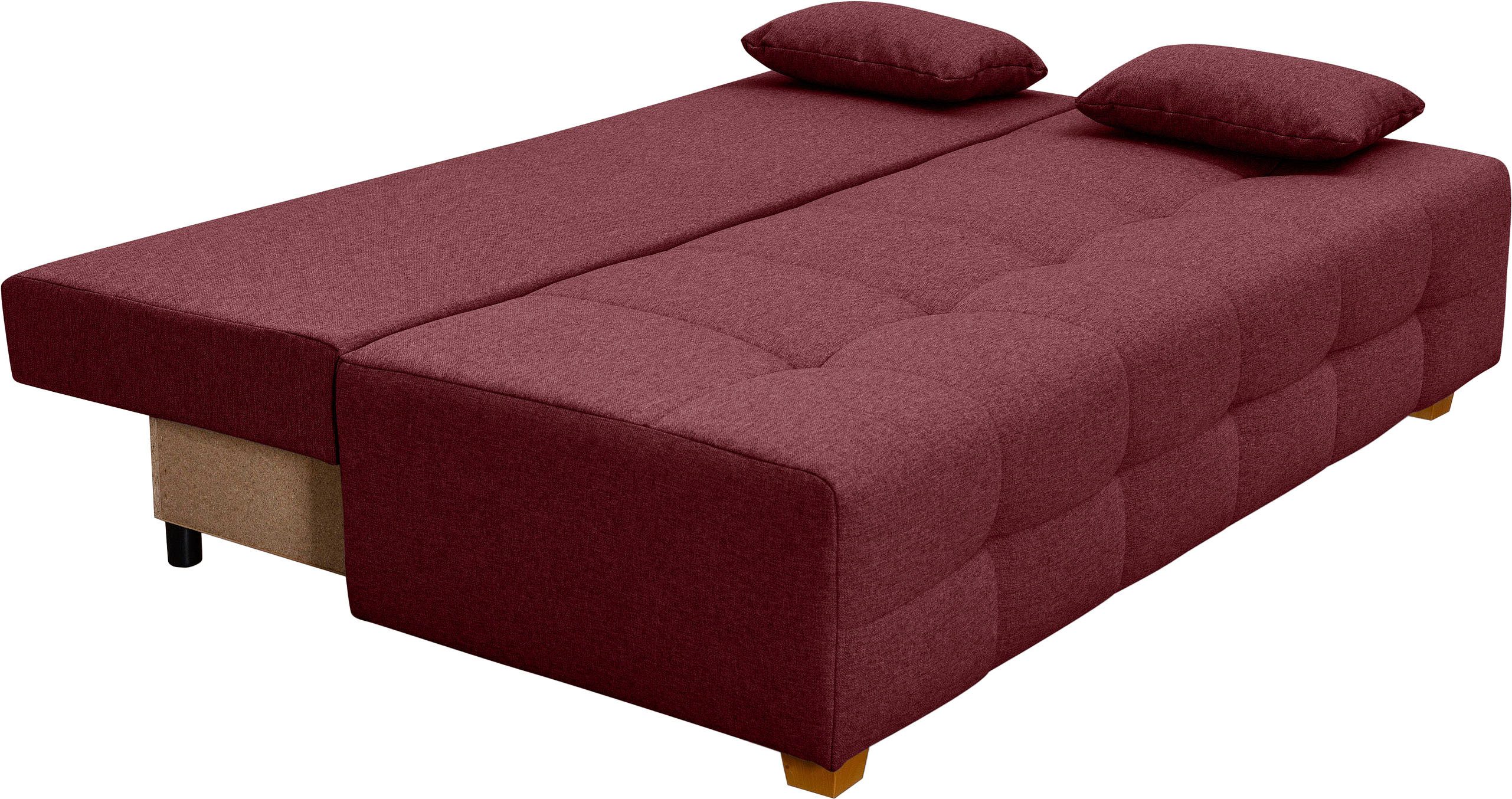 COLLECTION AB Slaapbank Bella Slaapbank, bedlade, bonellvering, rugkussen, armleuningkussen