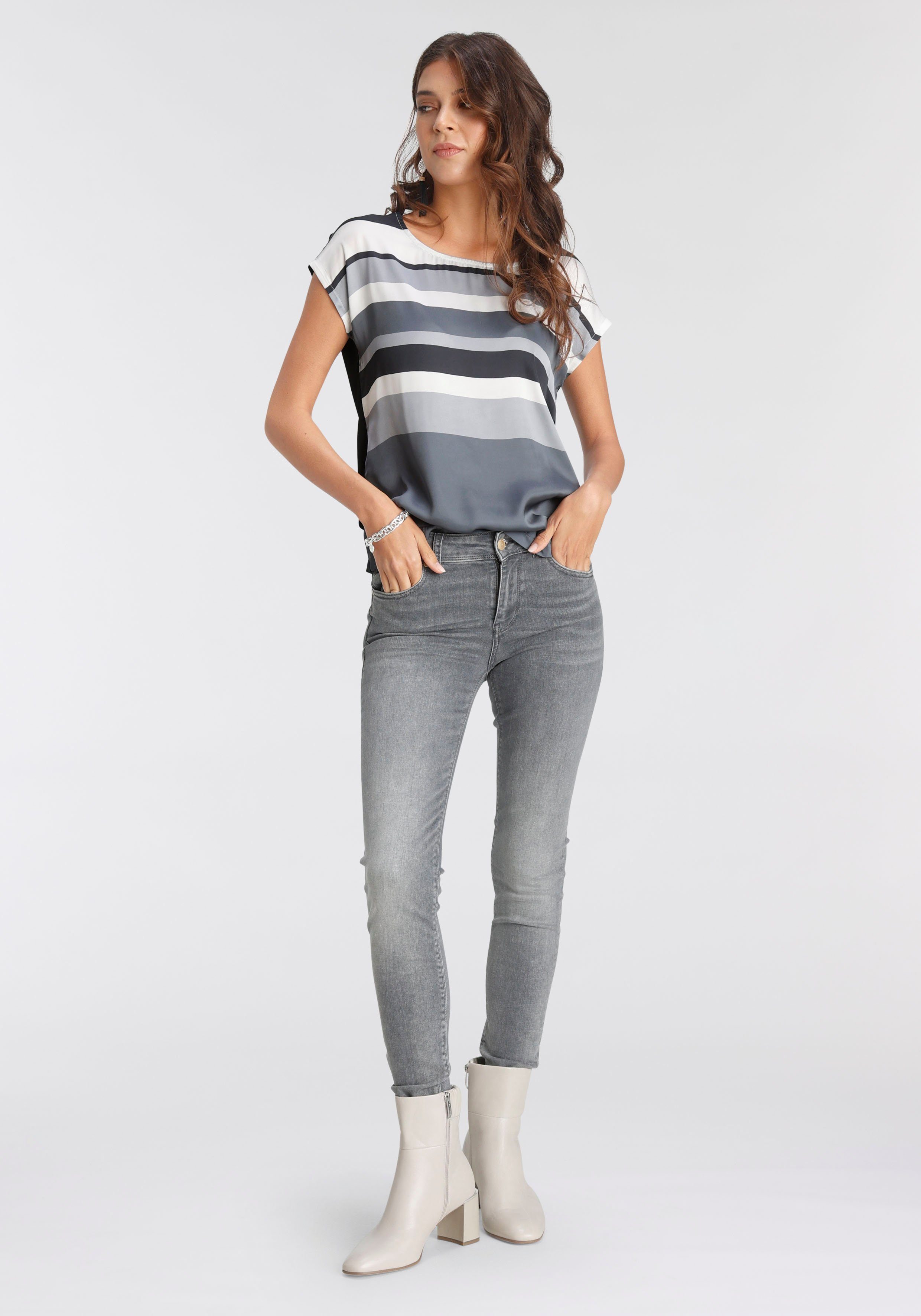 Laura Scott Shirtblouse in modieus streepdesign