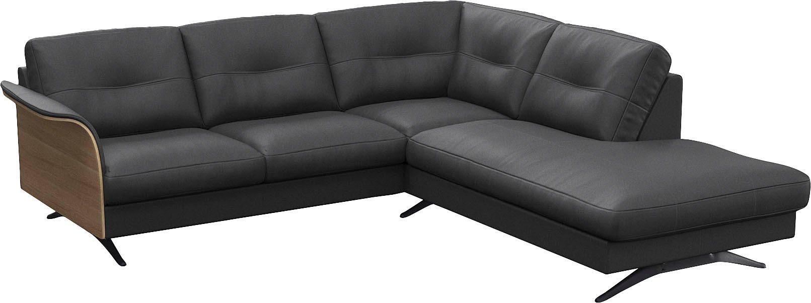 FLEXLUX Hoekbank Glow, super comfortabel door hoogwaardige zitconstructie met binnenvering, L-vorm