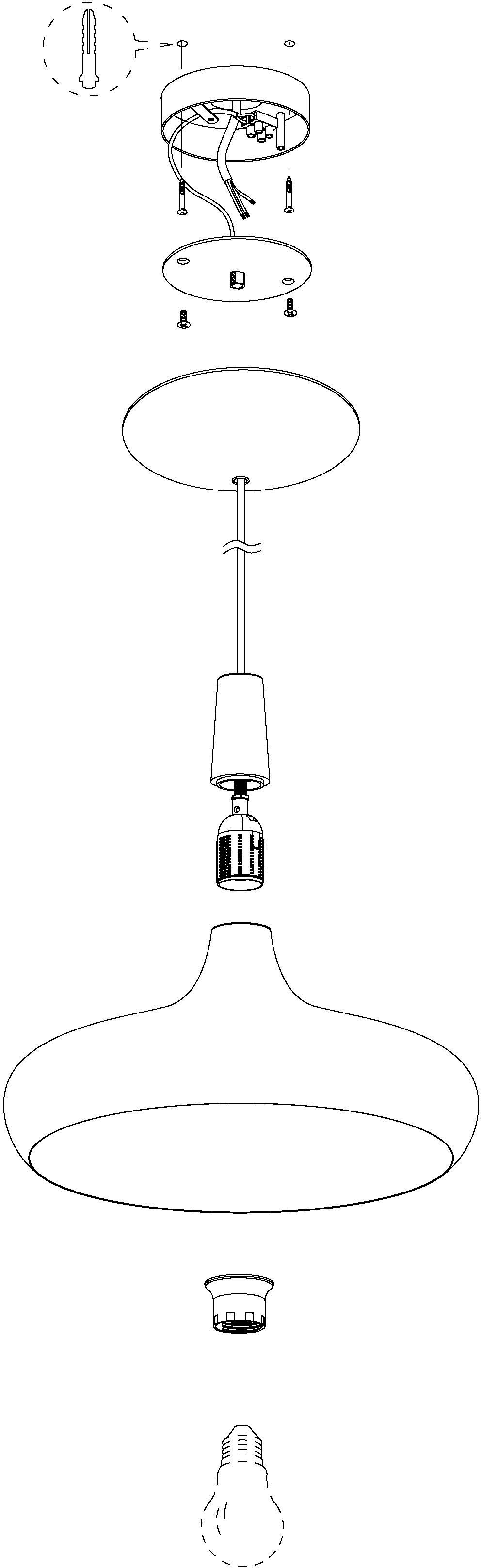 EGLO Hanglamp SABINAR Hanglamp, dimbaar (1 stuk)