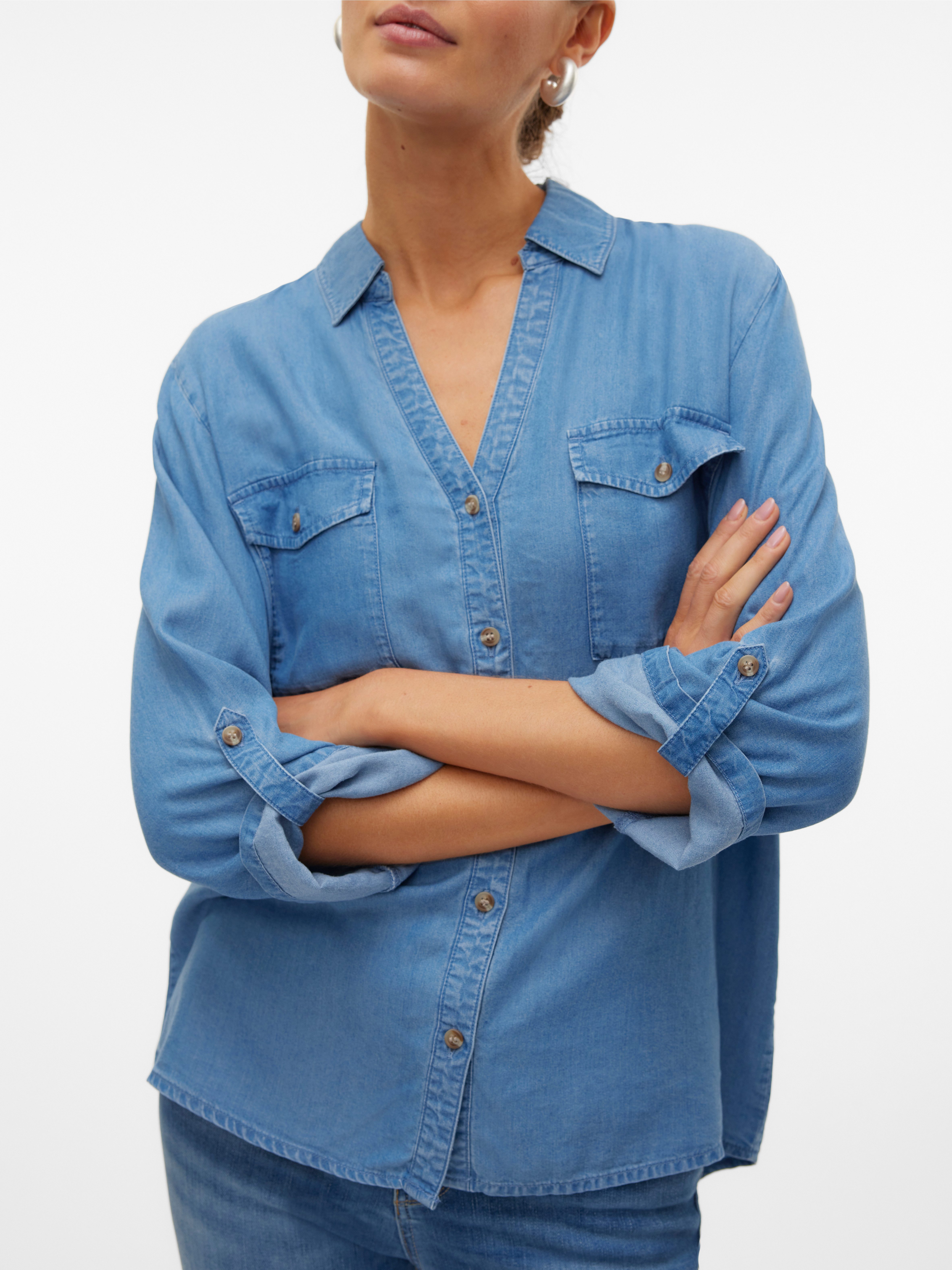 Vero Moda Overhemdblouse VMBREE 7/8 SLEEVE LOOSE TENCEL SHIRT GA