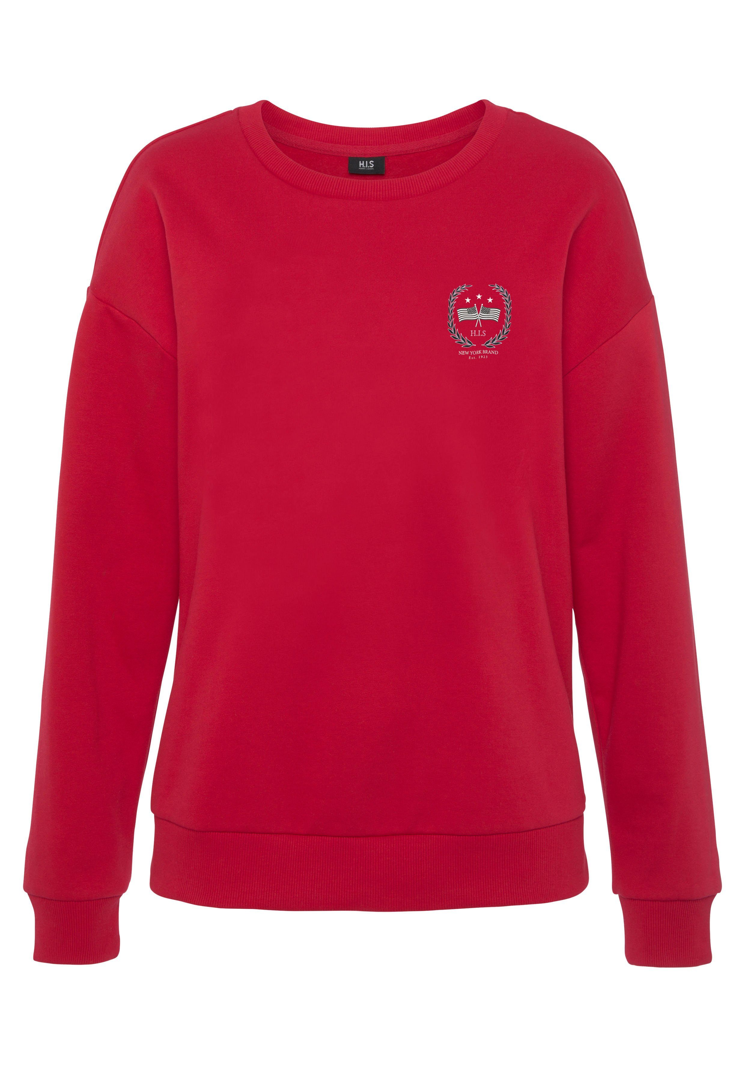 H.I.S Sweatshirt met trendy logo-print, loungeanzug (1-delig)