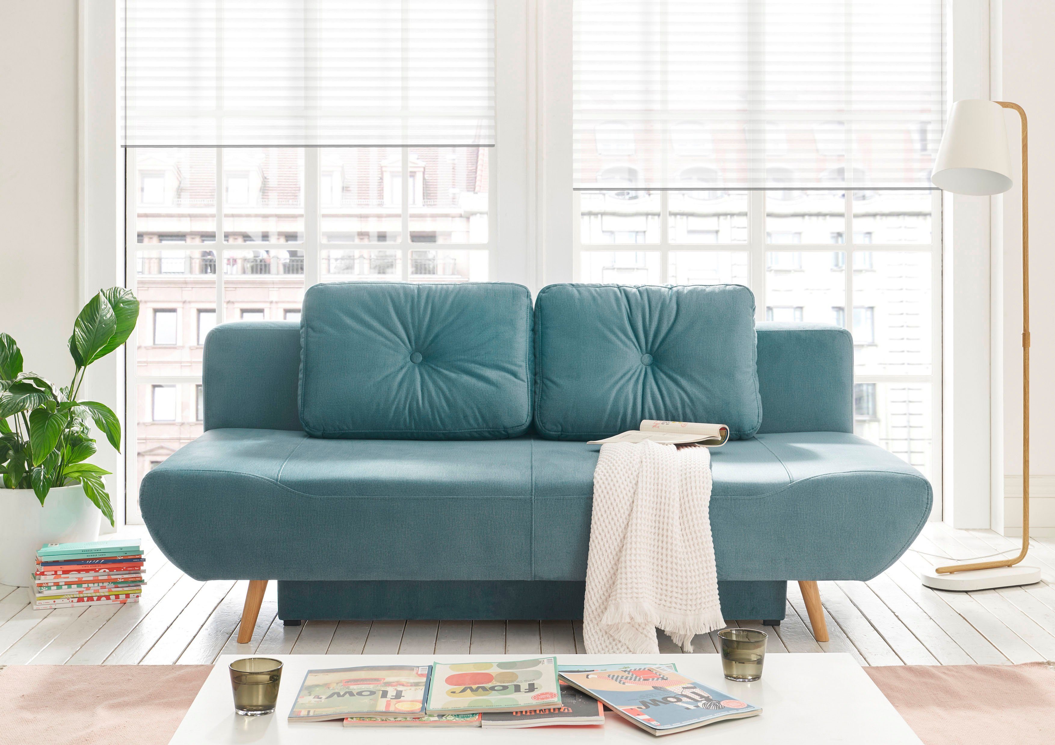 andas Slaapbank Segmon simpel in een comfortabel te bed veranderen, inclusief bedkist