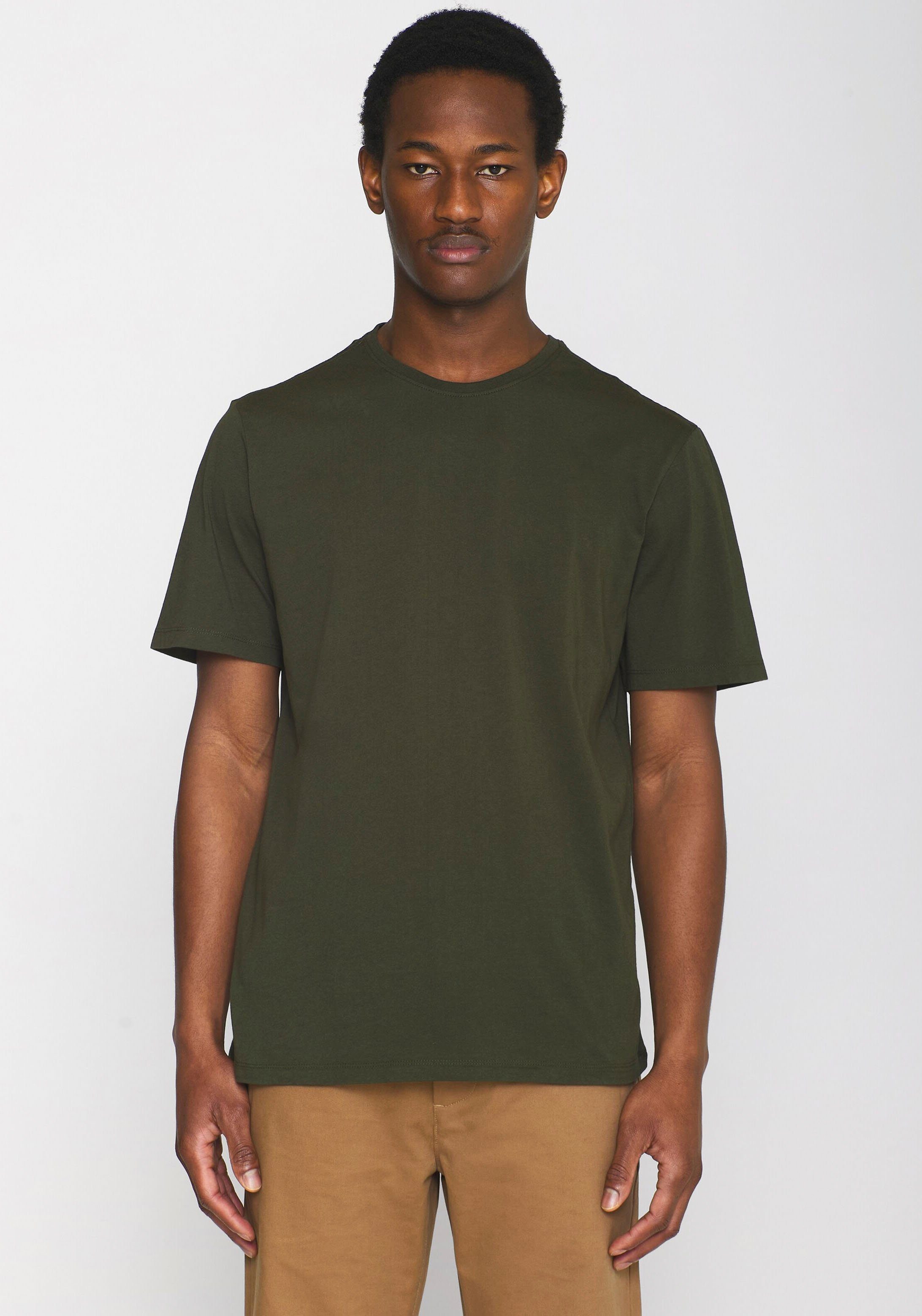 KnowledgeCotton Apparel T-shirt Basic shirt met rechte pasvorm