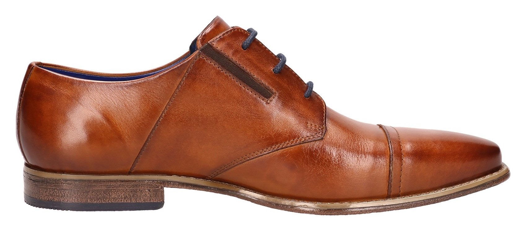 Bugatti Veterschoenen , blokhak, avondschoen, feestelijke schoen met stretch-inzetten