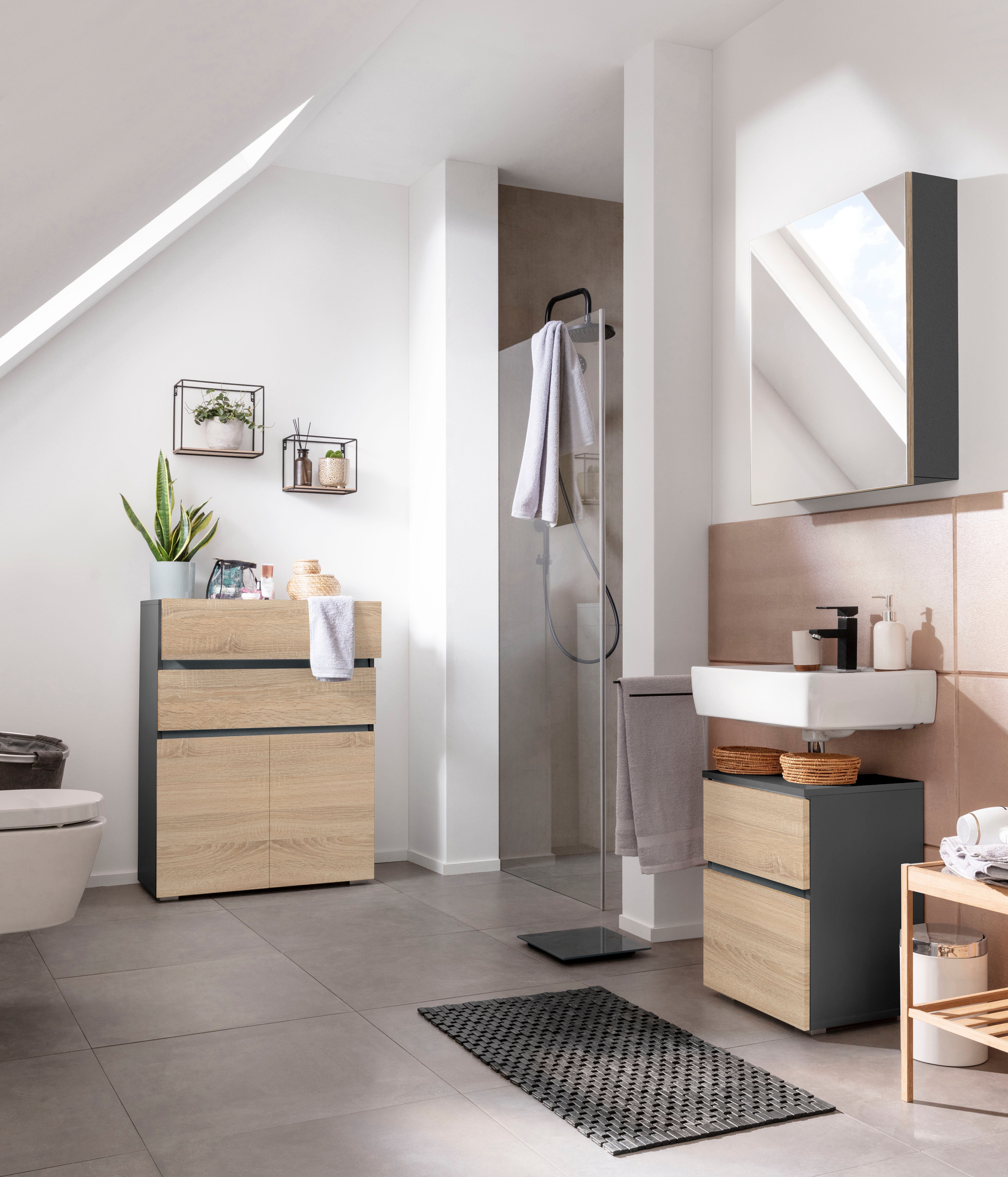 Home affaire Wastafelonderkast Wisla Siphonaansluiting, breedte 40 cm, hoogte 55 cm