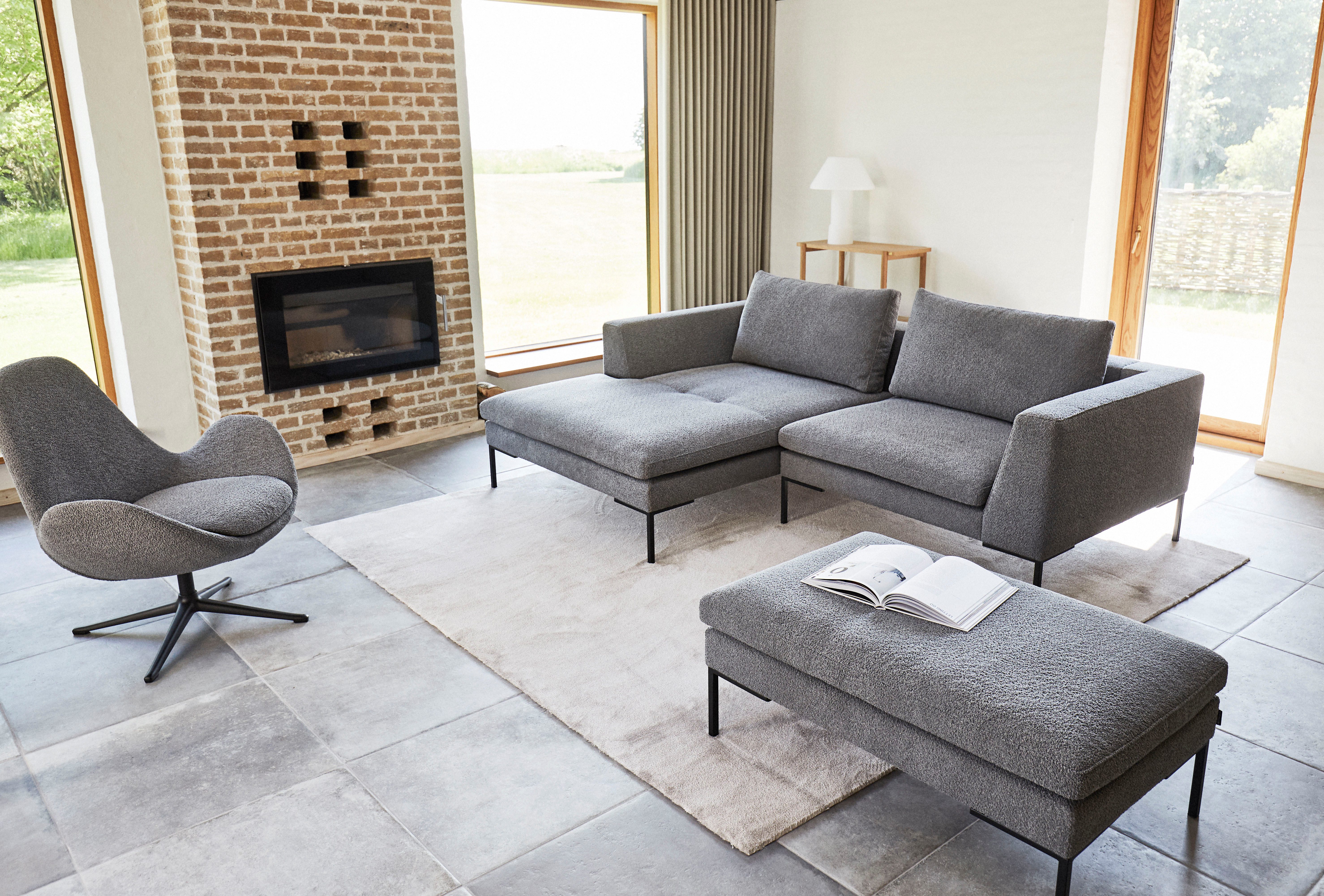 FLEXLUX Hoekbank Loano, super comfortabel zitcomfort door koudschuim in de zitting, L-vorm