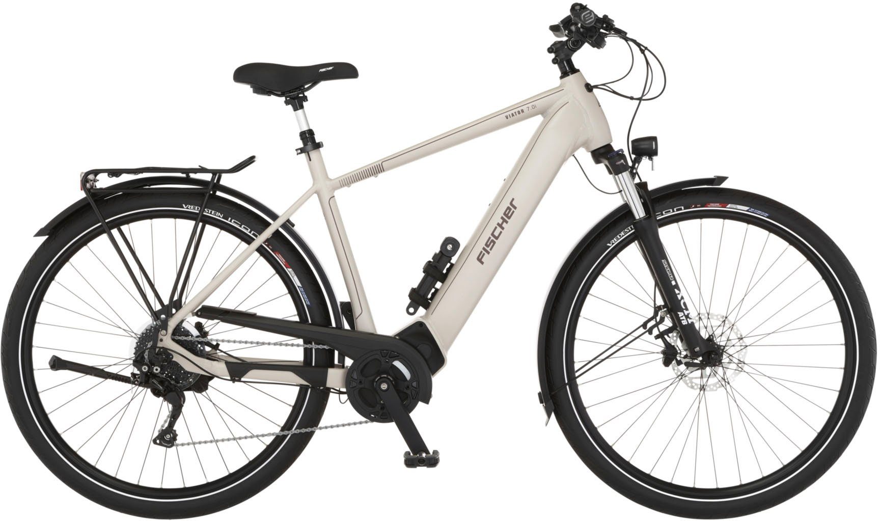 Fischer Fahrräder Fischer E-bike VIATOR 7.0i heren 55 Pedelec, elektrische fiets voor dames en heren