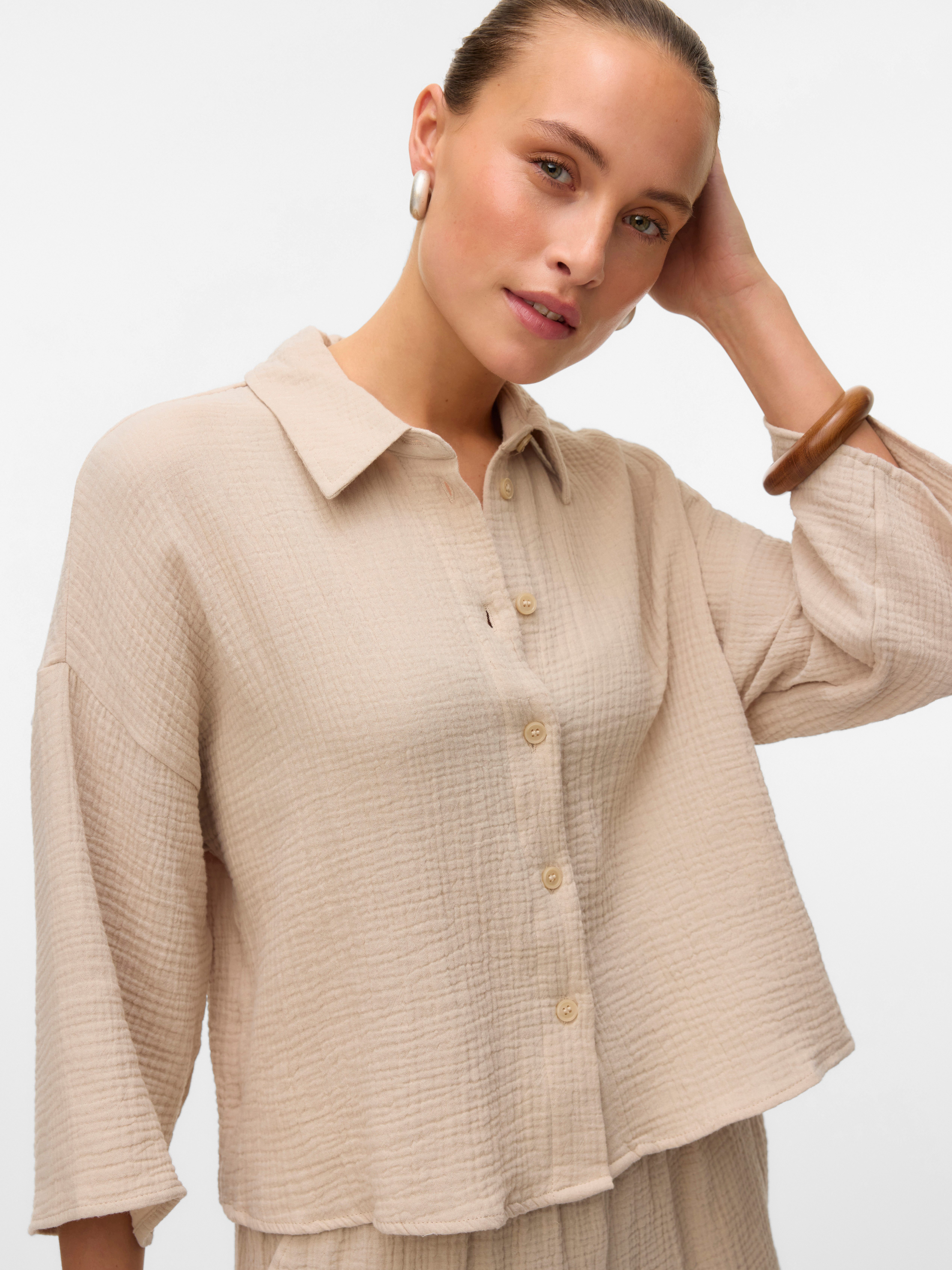 Vero Moda Overhemdblouse VMNATALI CROP SHIRT WVN NOOS