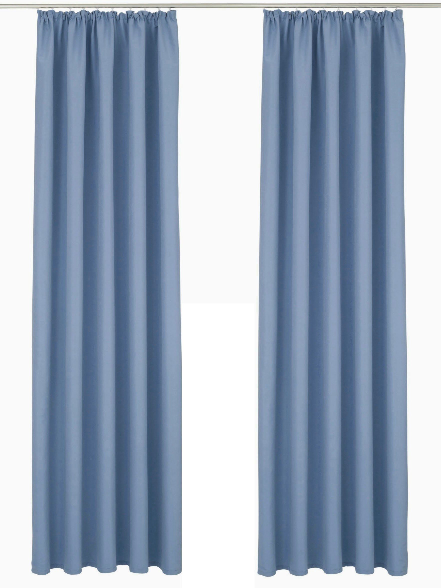 Home affaire Gordijn Parry 2-pack, ondoorzichtig, monochroom, basic, effen, bestseller (2 stuks)
