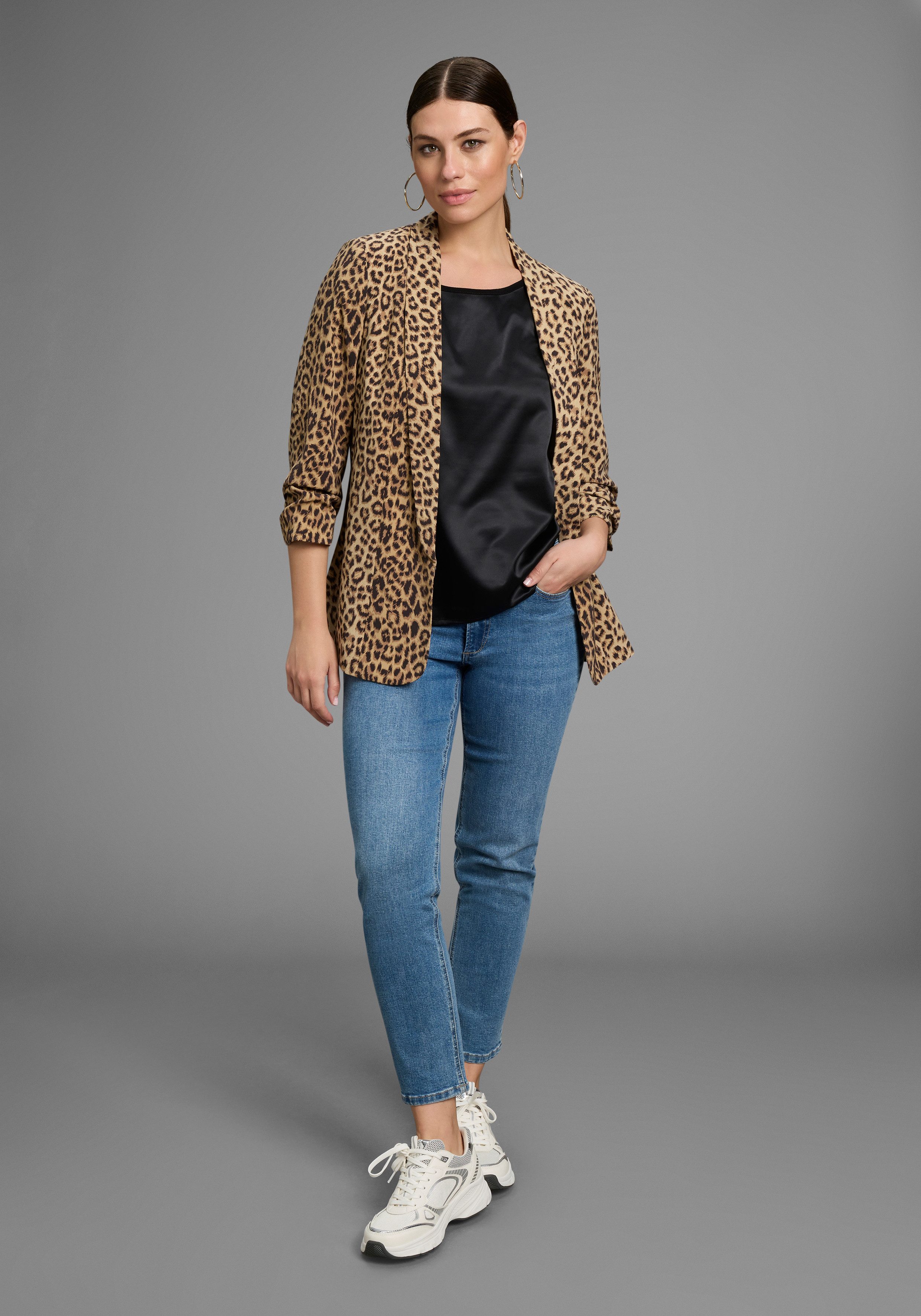 Laura Scott Shirtblouse van satijn en jersey