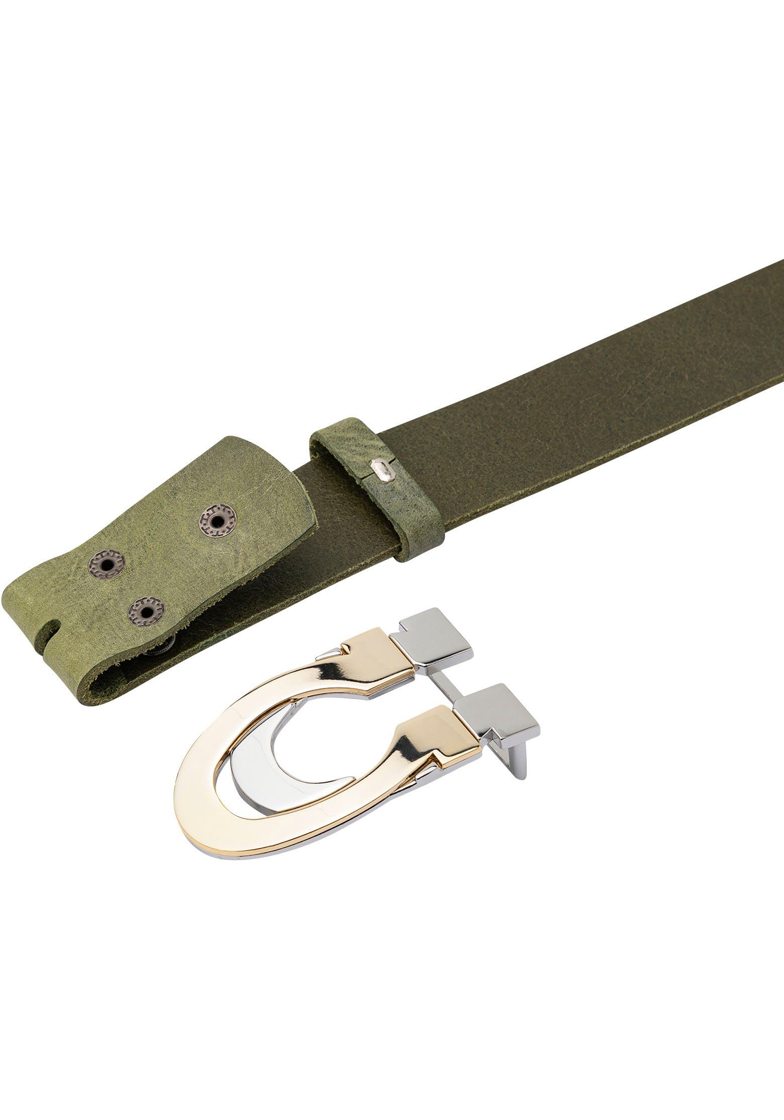 RETTUNGSRING by showroom 019° Leren riem met verwisselbare sluiting "rechthoek gematteerd"